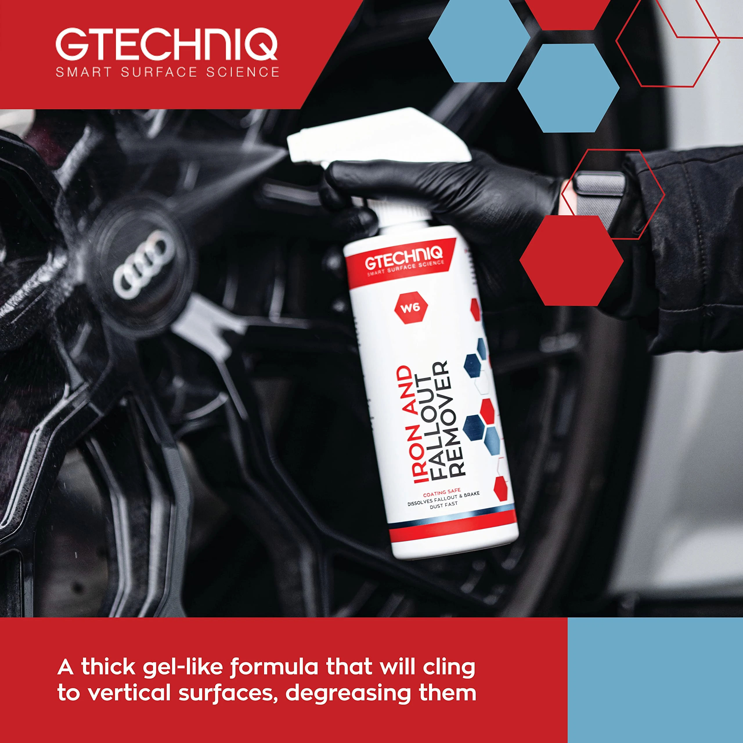 Gtechniq W6 Iron Removing Wheel & Paint Cleaner for Cars, Brake Dust Remover, Degreaser and Alloy Wheel Cleaner for Wheels, R product photo, view 7 of 7