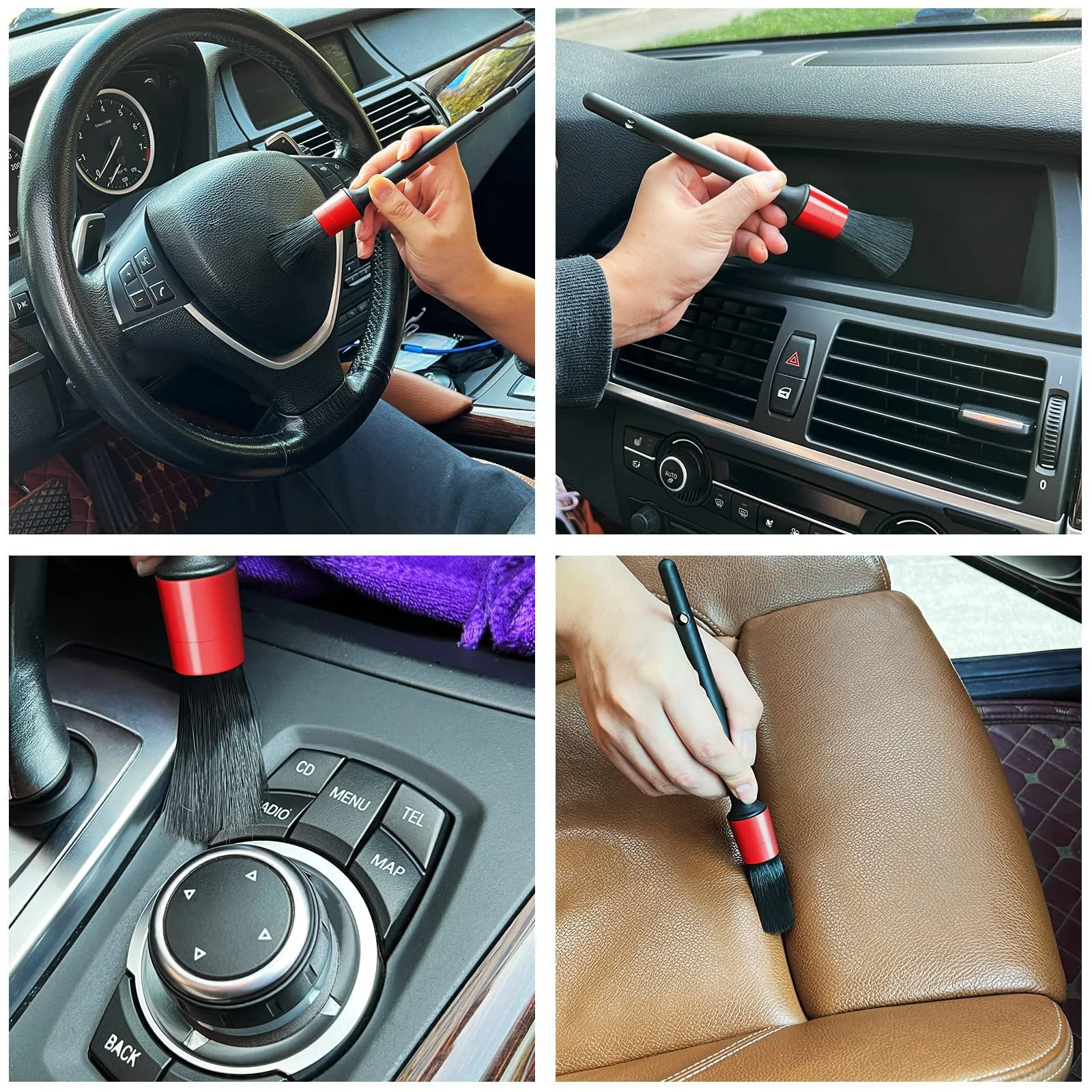 HMPLL 10pcs Auto Car Detailing Brush Set Car Interior Cleaning Kit product photo, view 6 of 6