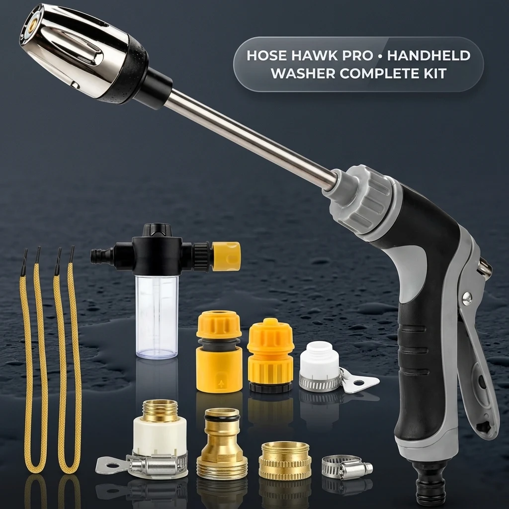 Hose Hawk pro Pressure Washer, Handheld Power Washer with 360° Rotating for Three Spray Modes, Blast Away Dirt Instantly Stai product photo, view 1 of 8