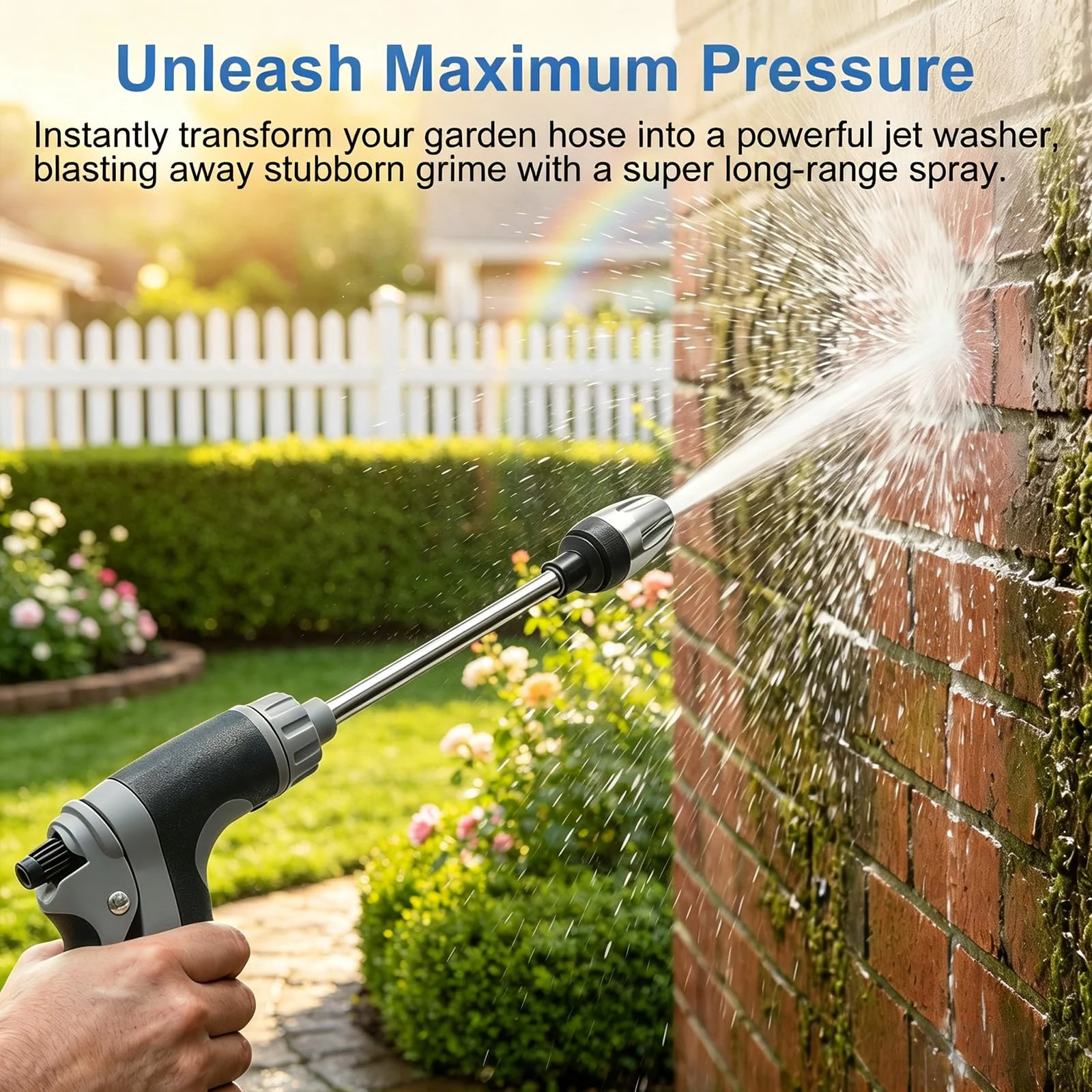 Hose Hawk Pro Pressure Washer Gun, High Pressure Hose Nozzle with 4 Spray Modes, Adjustable Handheld Pressure Washer Nozzle f product photo, view 6 of 7