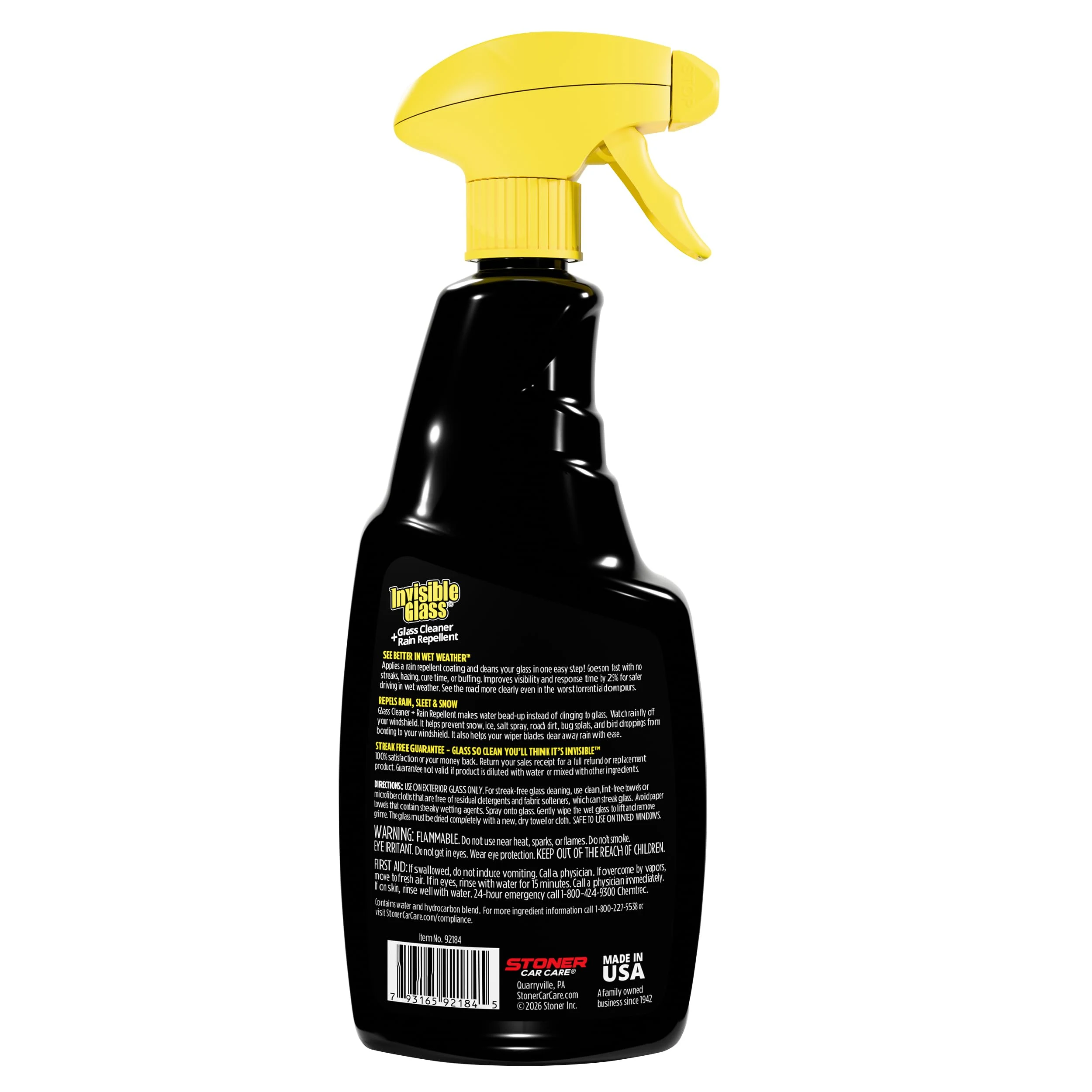 Invisible Glass Cleaner + Rain Repellent, 22 fl oz, 92184 product photo, view 3 of 7