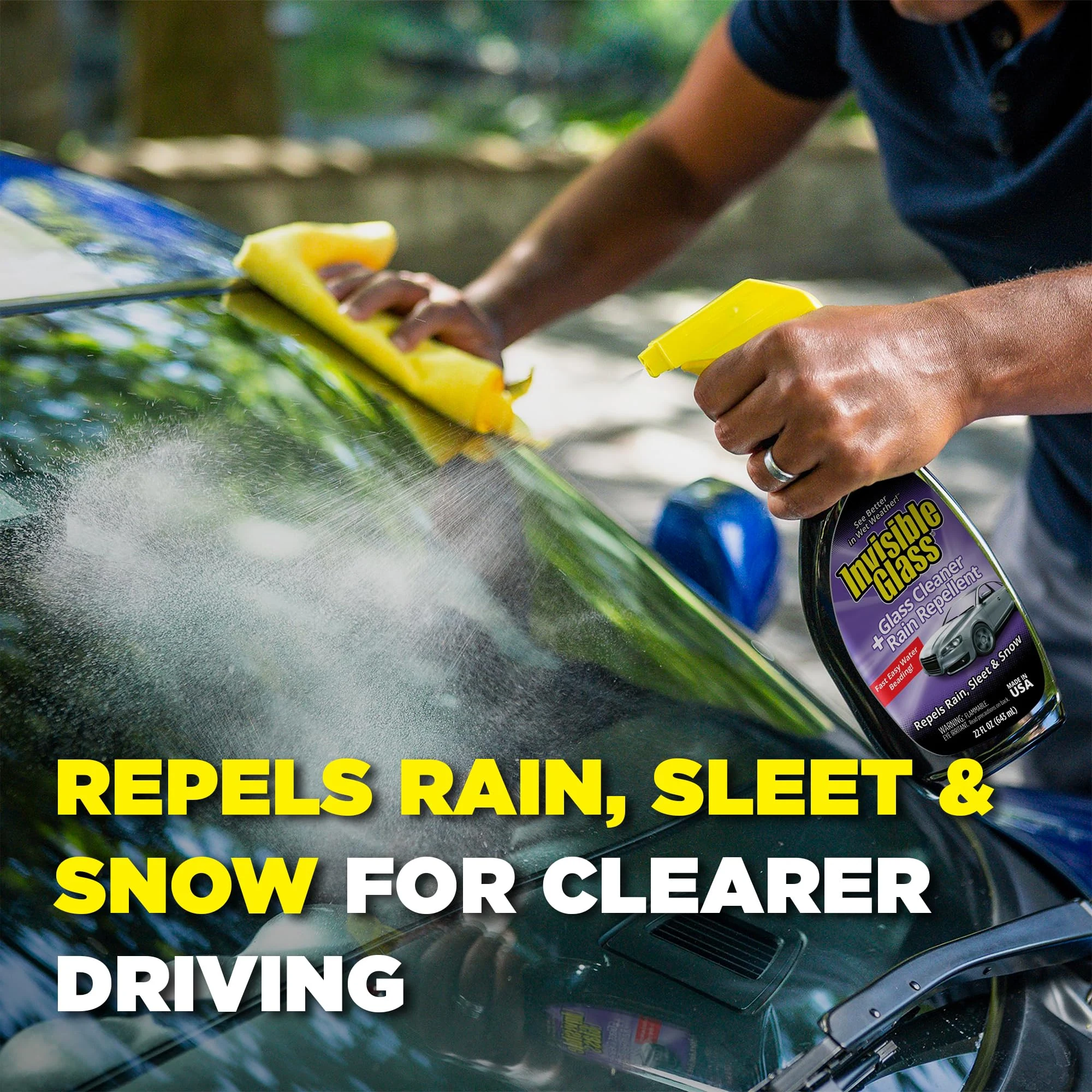 Invisible Glass Cleaner + Rain Repellent, 22 fl oz, 92184 product photo, view 7 of 7