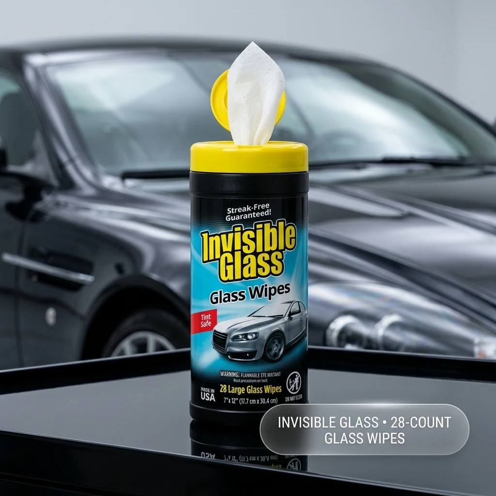 Invisible Glass Auto Glass Cleaning Wipes, 28 Count, 90166 product photo, view 1 of 7