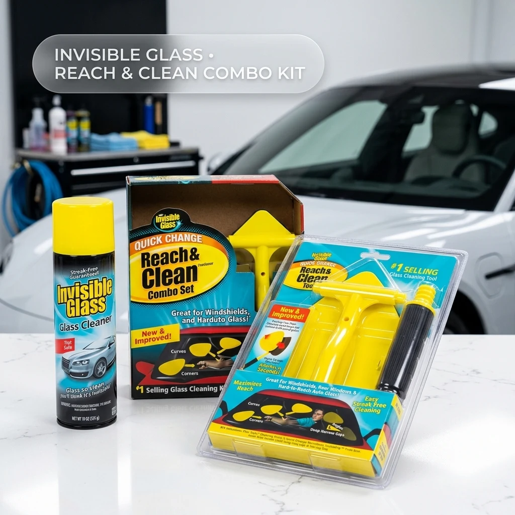 Invisible Glass Reach & Clean Windshield Cleaner Tool Kit, Aerosol, 99031 product photo, view 1 of 7