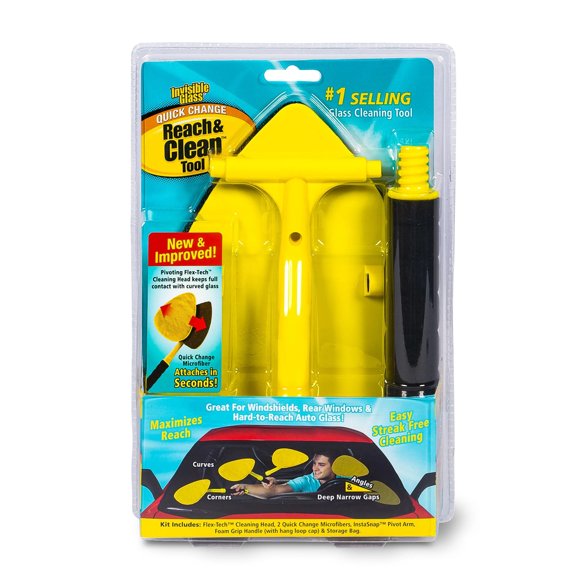 Invisible Glass Reach & Clean Windshield Cleaner Tool, 95160 product photo, view 3 of 7