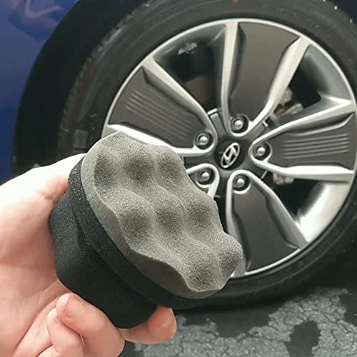IPELY 2 Pack Large Tire Shine Applicator Pad, Durable and Reusable Hex-Grip Tire Dressing Applicator Pad for Applying Tire Sh product photo, view 2 of 7
