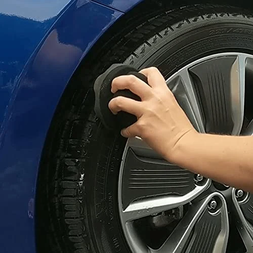 IPELY 2 Pack Large Tire Shine Applicator Pad, Durable and Reusable Hex-Grip Tire Dressing Applicator Pad for Applying Tire Sh product photo, view 4 of 7