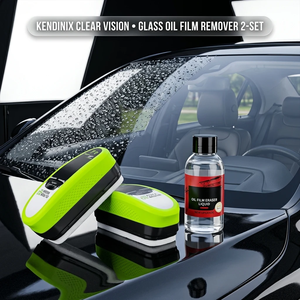 KENDINIX 2 Set Clear Vision Windshield Cleaner,Clear Vision Glass Cleaner product photo, view 1 of 7