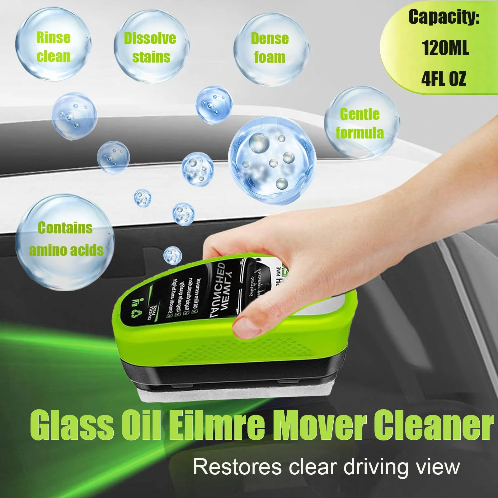 KENDINIX 2 Set Clear Vision Windshield Cleaner,Clear Vision Glass Cleaner product photo, view 4 of 7