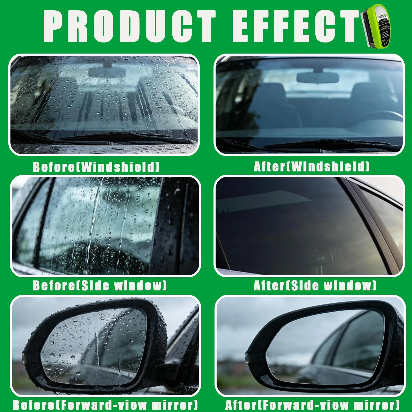 KENDINIX 2 Set Clear Vision Windshield Cleaner,Clear Vision Glass Cleaner product photo, view 6 of 7