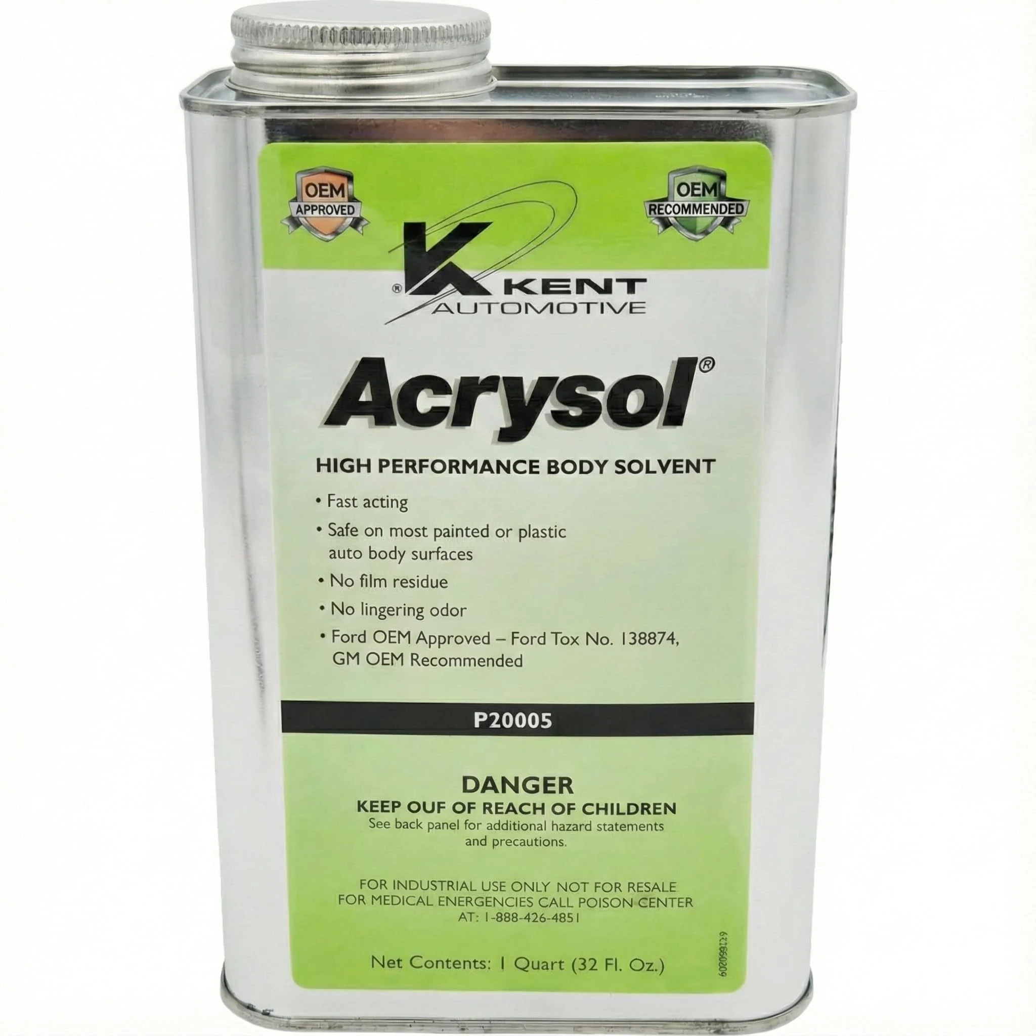 Kent ACRYSOL Body Solvent, Professional-Grade Surface Cleaner for Automotive Paint Prep – Fast-Acting Wax, Grease & Adhesive product photo, view 2 of 4