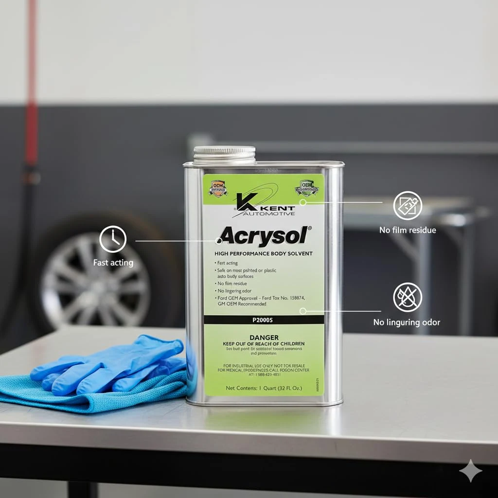 Kent ACRYSOL Body Solvent, Professional-Grade Surface Cleaner for Automotive Paint Prep – Fast-Acting Wax, Grease & Adhesive product photo, view 4 of 4