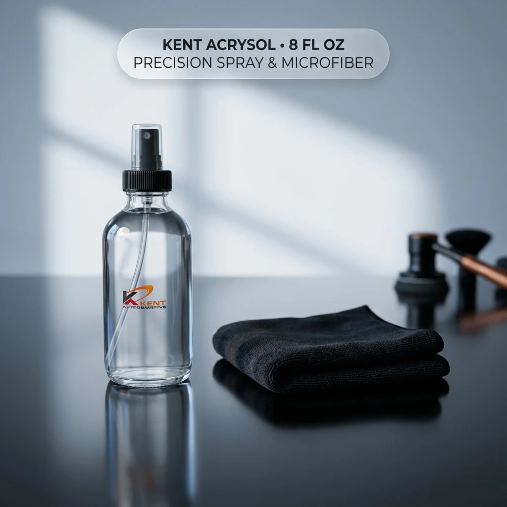 Kent Acrysol Paint Preparation and Auto Body Solvent 8 Fl oz P20005 with Microfiber Towel product photo, view 1 of 2