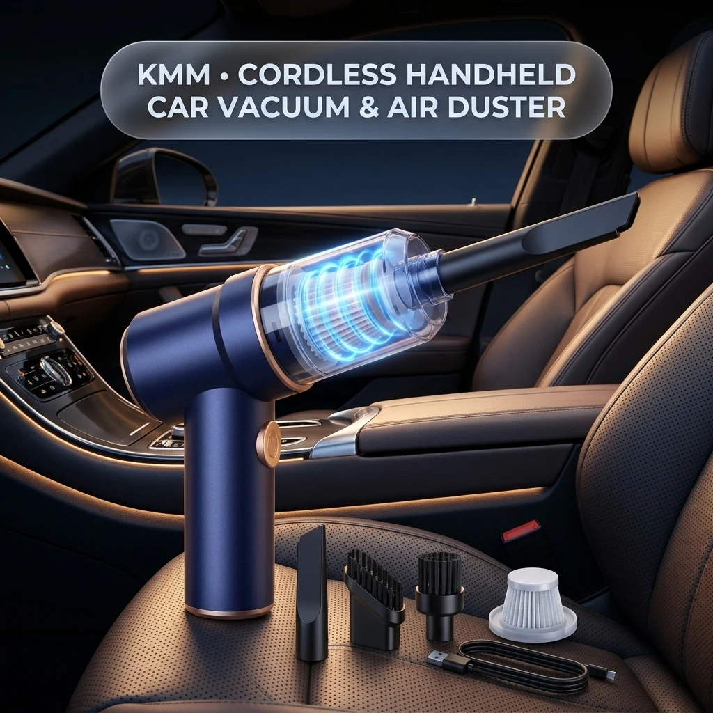 KMM Handheld Car Vacuum Cleaner, Hand Held Vacuum Cleaner and Air Duster product photo, view 1 of 8