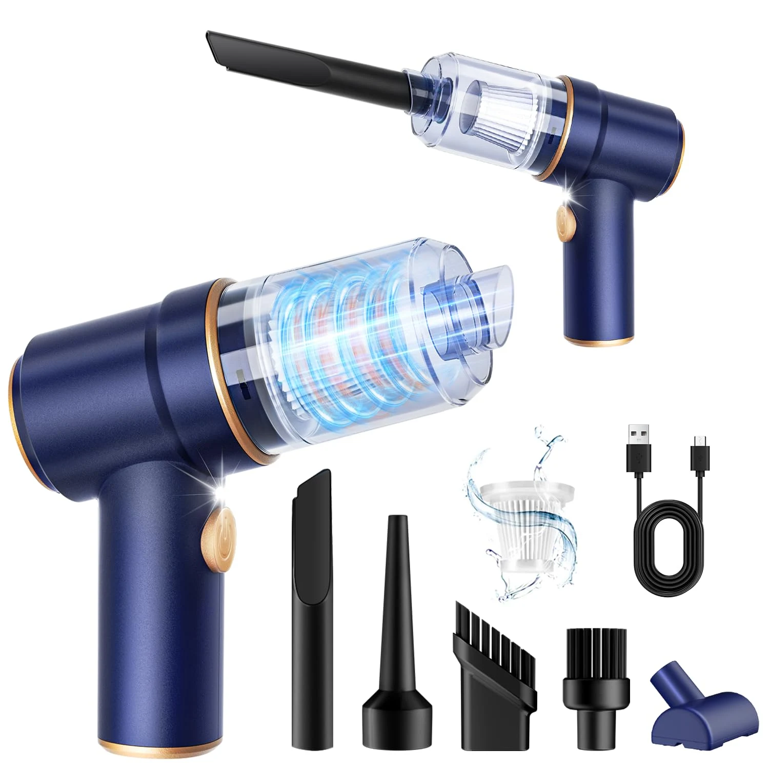 KMM Handheld Car Vacuum Cleaner, Hand Held Vacuum Cleaner and Air Duster product photo, view 2 of 8