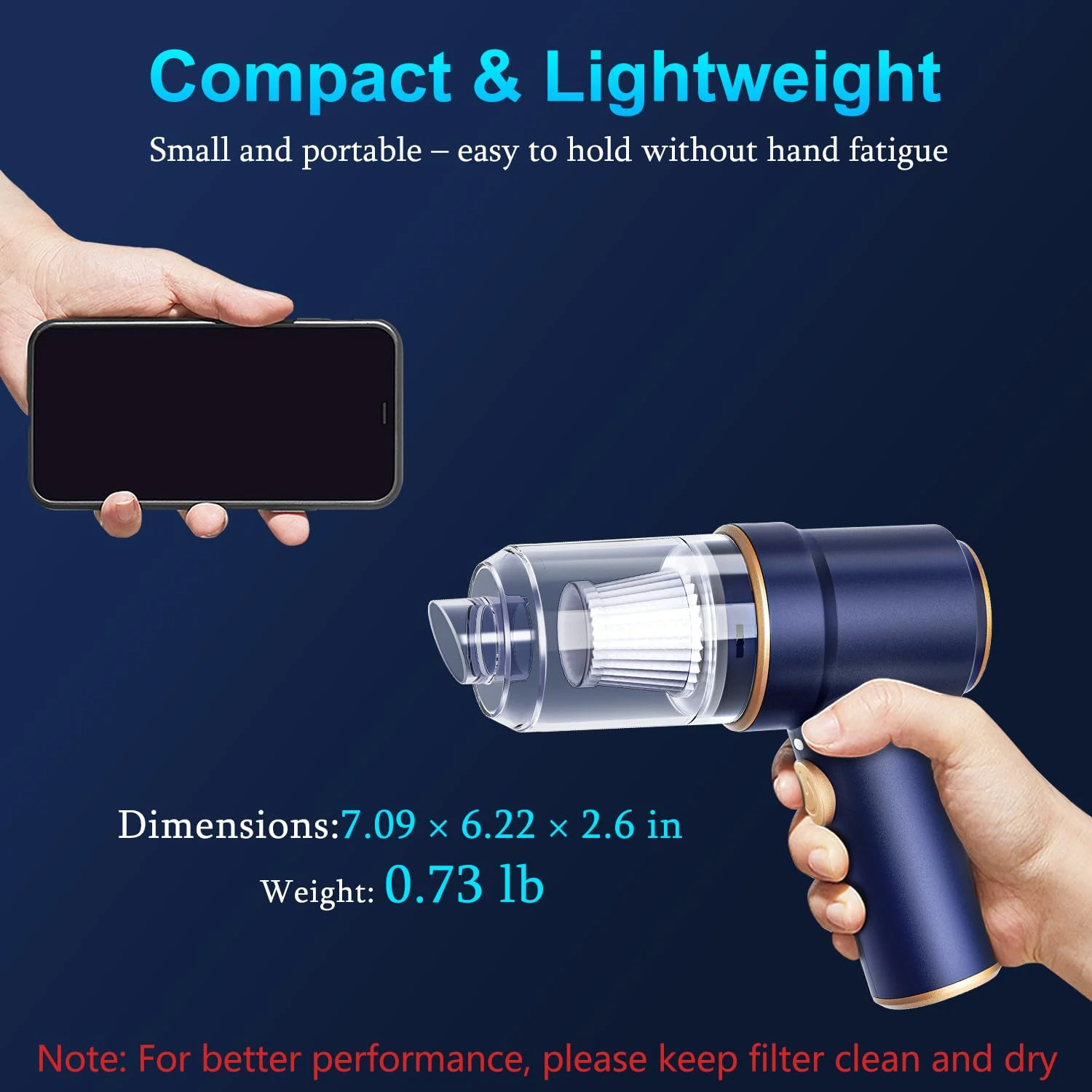 KMM Handheld Car Vacuum Cleaner, Hand Held Vacuum Cleaner and Air Duster product photo, view 6 of 8
