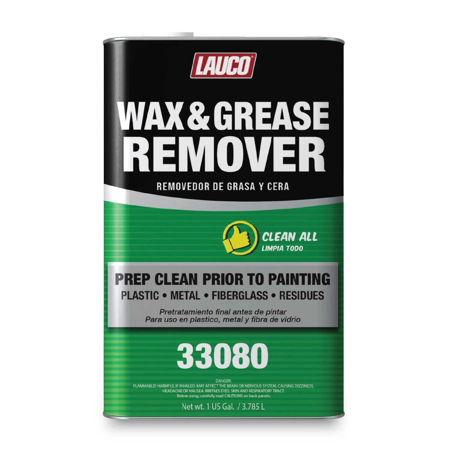 LAUCO Wax and Grease Remover 1 Gallon Multi-Surface Paint Prep Cleaner for Auto Body, Garage product photo, view 2 of 7