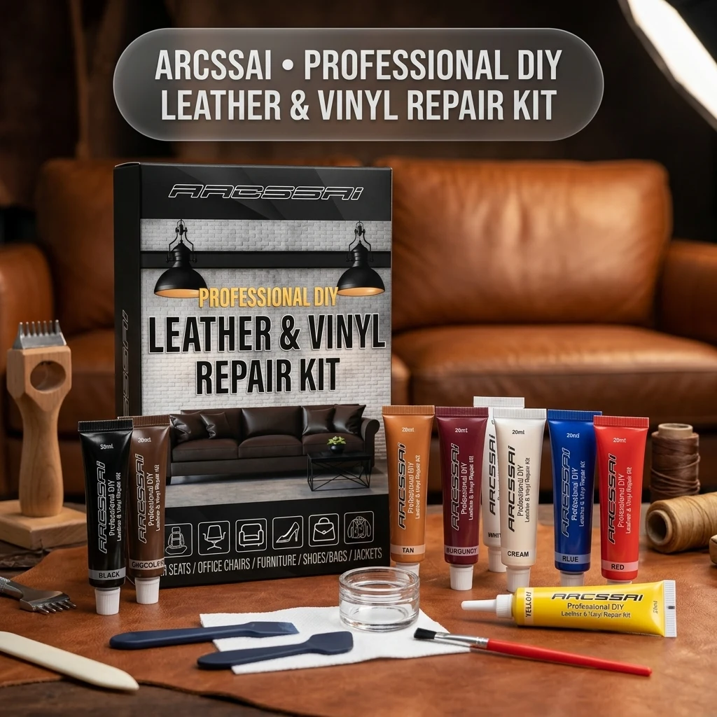 Leather & Vinyl Repair Kit for Furniture, Car Seats & Couches, 10 Colors product photo, view 1 of 7