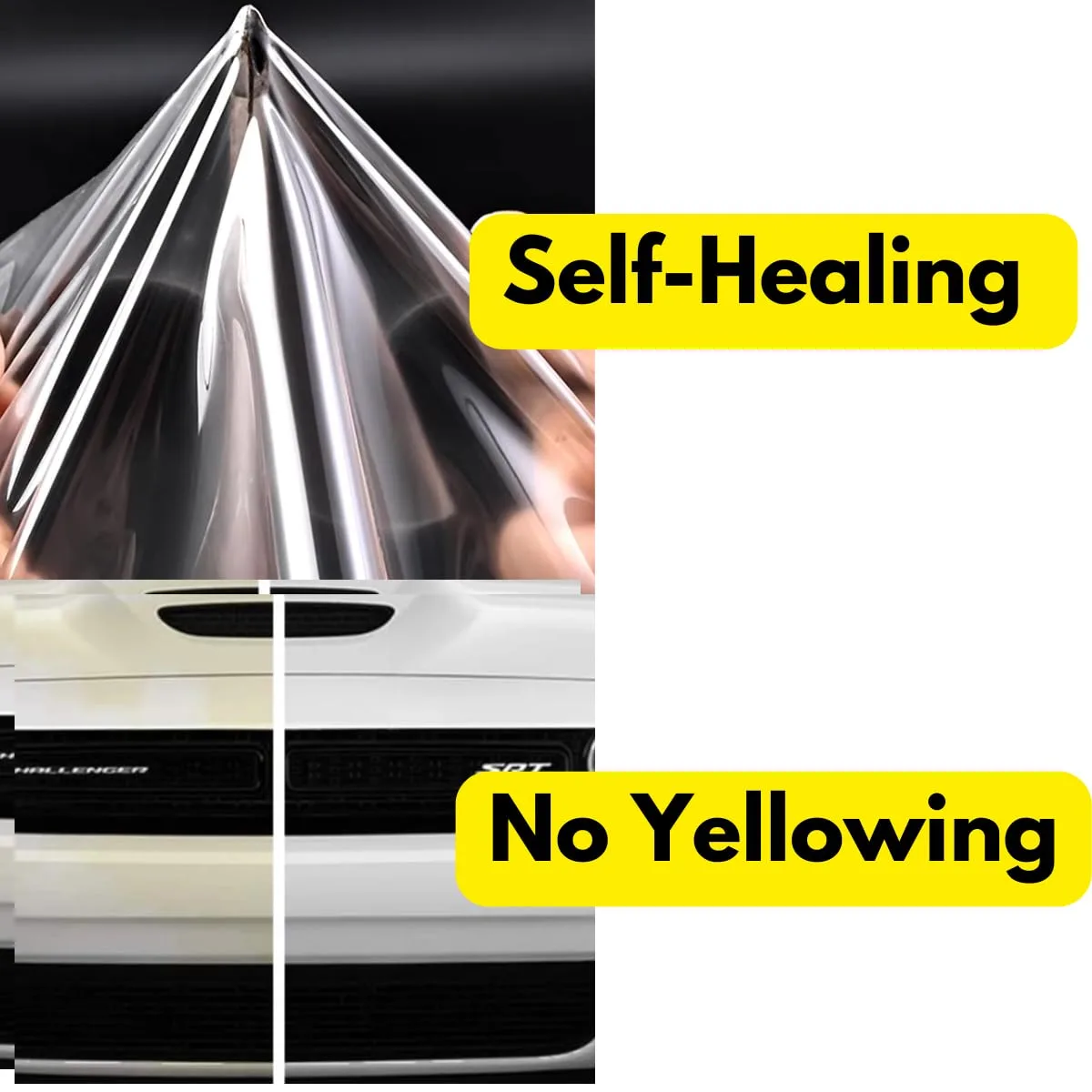 [Made with 3M] Car Door Handle Cup Protector 5-Pack Clear Self-Healing | Invisible anti-scratch PPF guard; stops fingernail, product photo, view 13 of 15