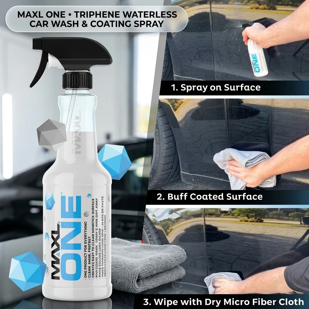 MAXL MAXLONE™ Car Spray with Triphene® All Purpose Waterless Detailer 2 Kit product photo, view 1 of 6