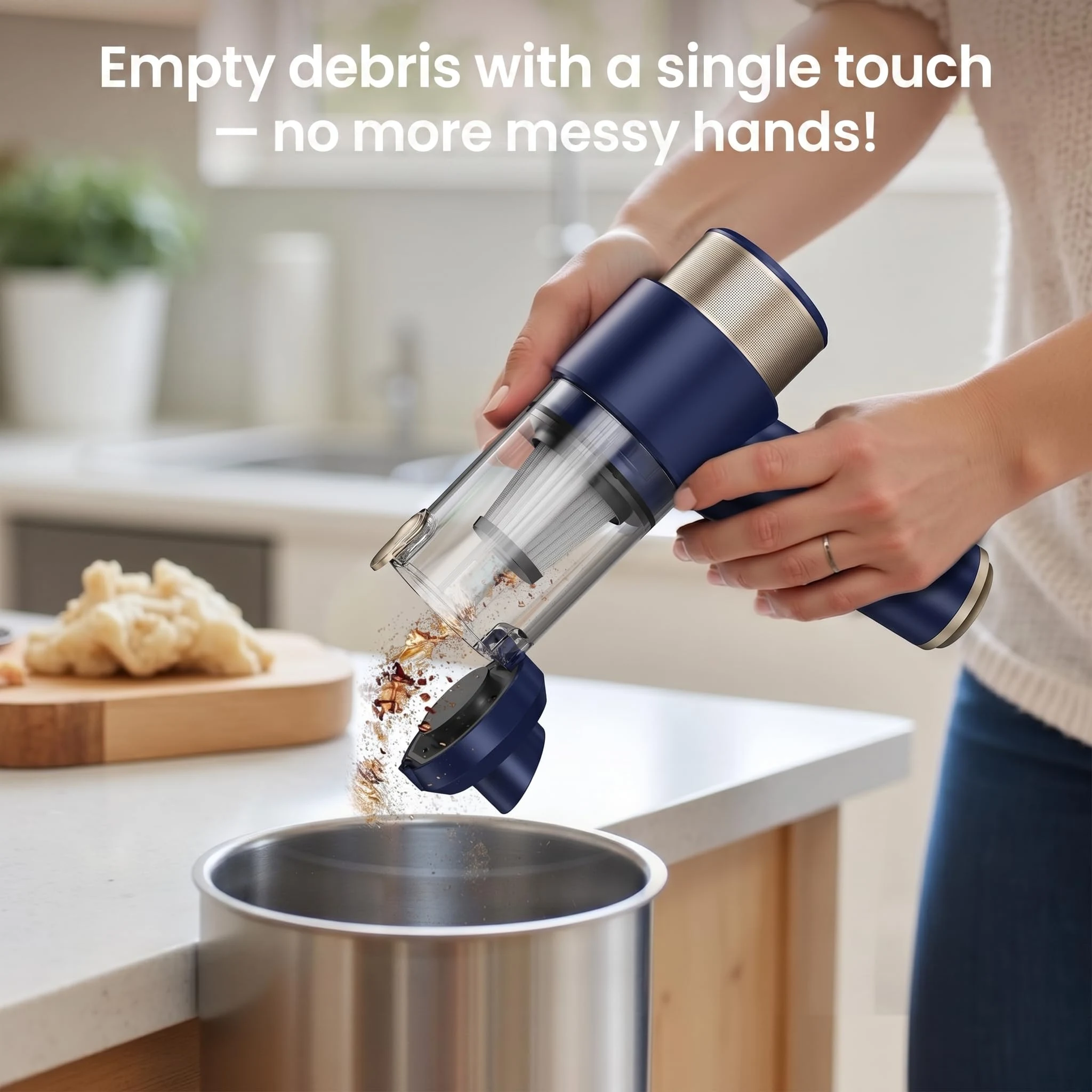 Mecanto Car Vacuum Handheld Vacuum Cleaner, 15000PA Suction, Mini Vacuums with Air Duster and Blower, Portable Hand Held Vacu product photo, view 6 of 7