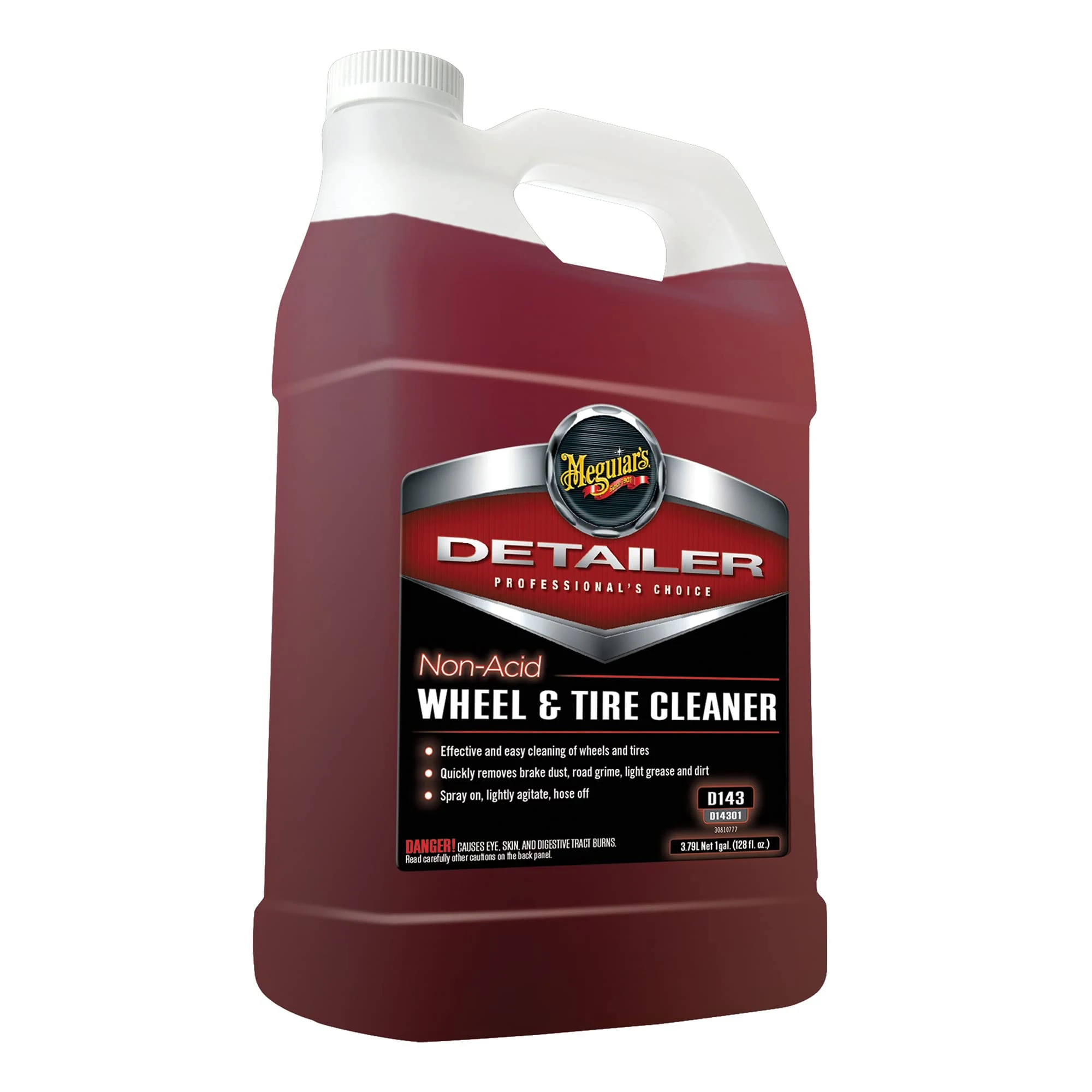Meguiar's D14301 Non Acid Tire and Wheel Cleaner, Pre-Diluted, No Mixing Required Car Wheel Cleaner - 1 Gallon Wheel Cleaner product photo, view 2 of 4