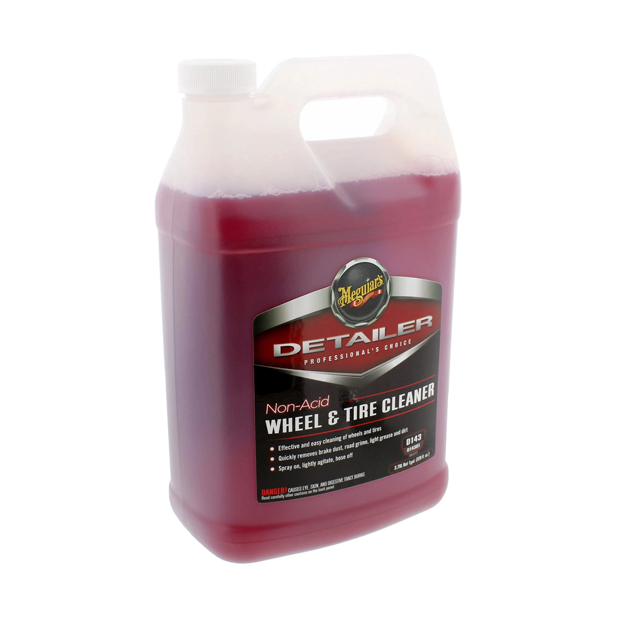 Meguiar's D14301 Non Acid Tire and Wheel Cleaner, Pre-Diluted, No Mixing Required Car Wheel Cleaner - 1 Gallon Wheel Cleaner product photo, view 3 of 4