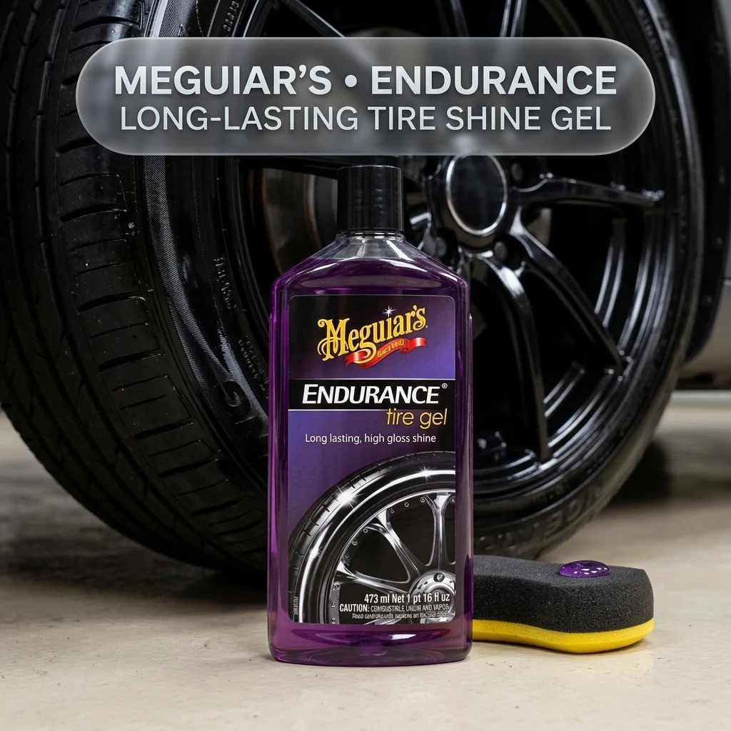 Meguiar’s Endurance Tire Gel - Tire Shine Gel, Premium Car Tire Shine For A Lasting Glossy Finish product photo, view 1 of 7