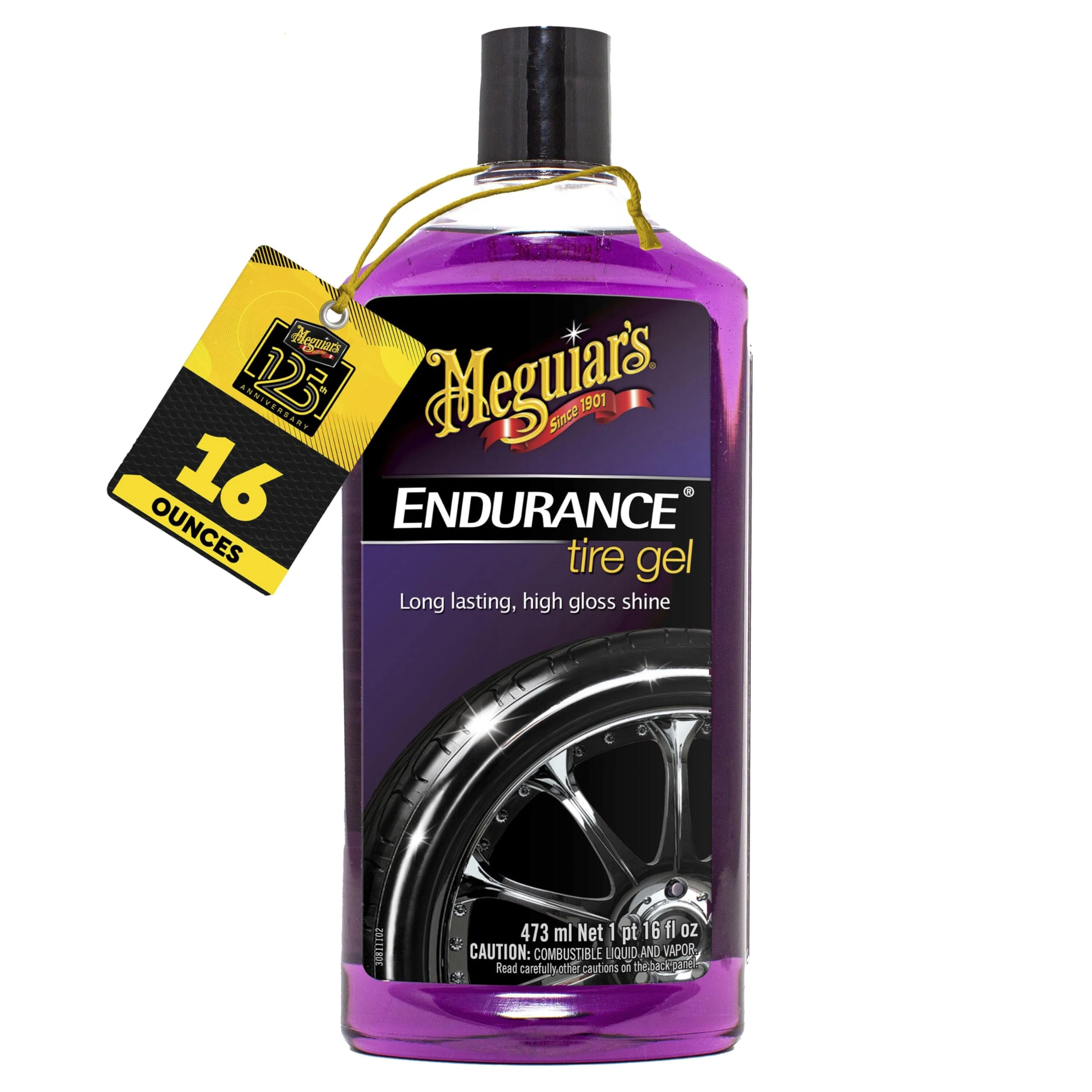 Meguiar’s Endurance Tire Gel - Tire Shine Gel, Premium Car Tire Shine For A Lasting Glossy Finish product photo, view 2 of 7