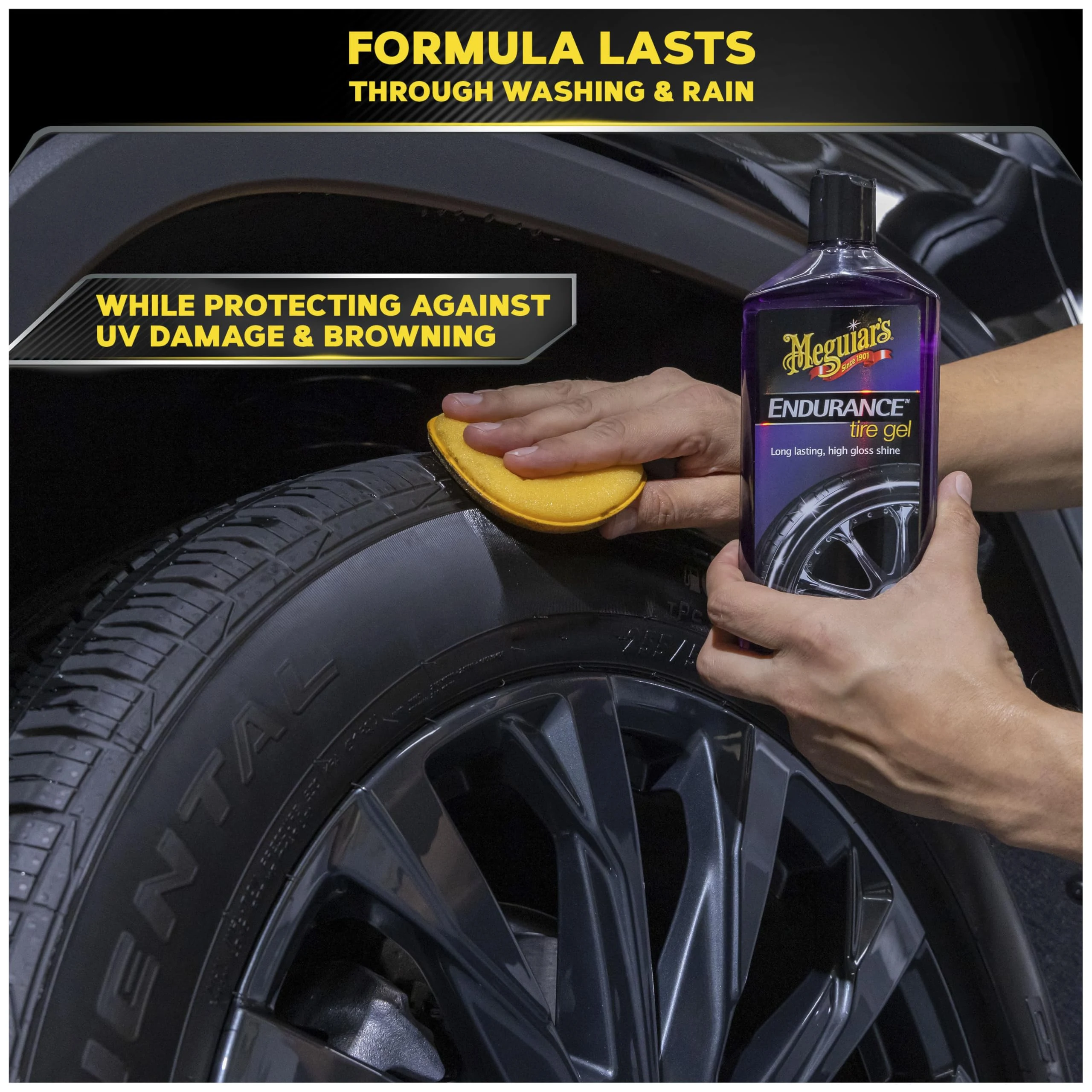 Meguiar’s Endurance Tire Gel - Tire Shine Gel, Premium Car Tire Shine For A Lasting Glossy Finish product photo, view 7 of 7