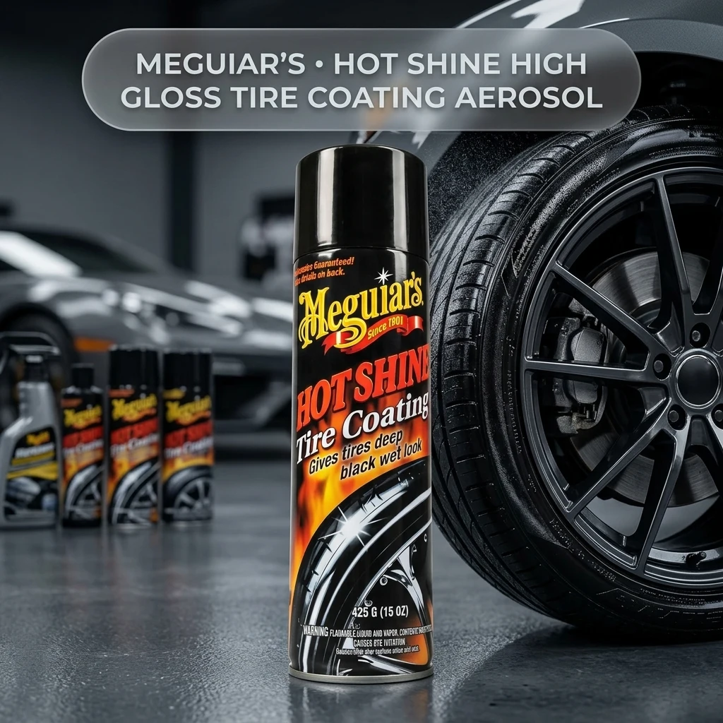 Meguiar's G13815 Hot Shine High Gloss Tire Coating, 15 Oz, 5 Pack product photo, view 1 of 4