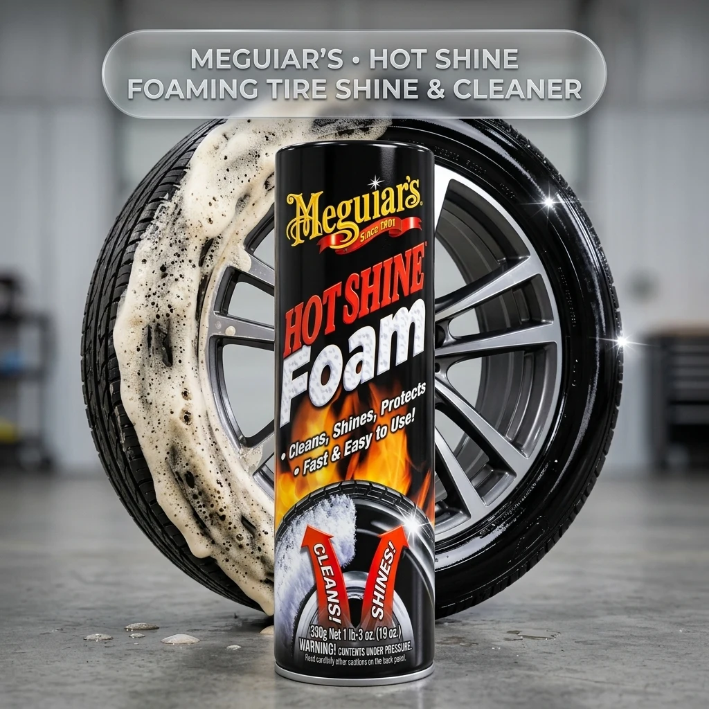 Meguiar's Hot Shine Tire Foam, High Goss Tire Shine that Cleans, 19 Oz product photo, view 1 of 7