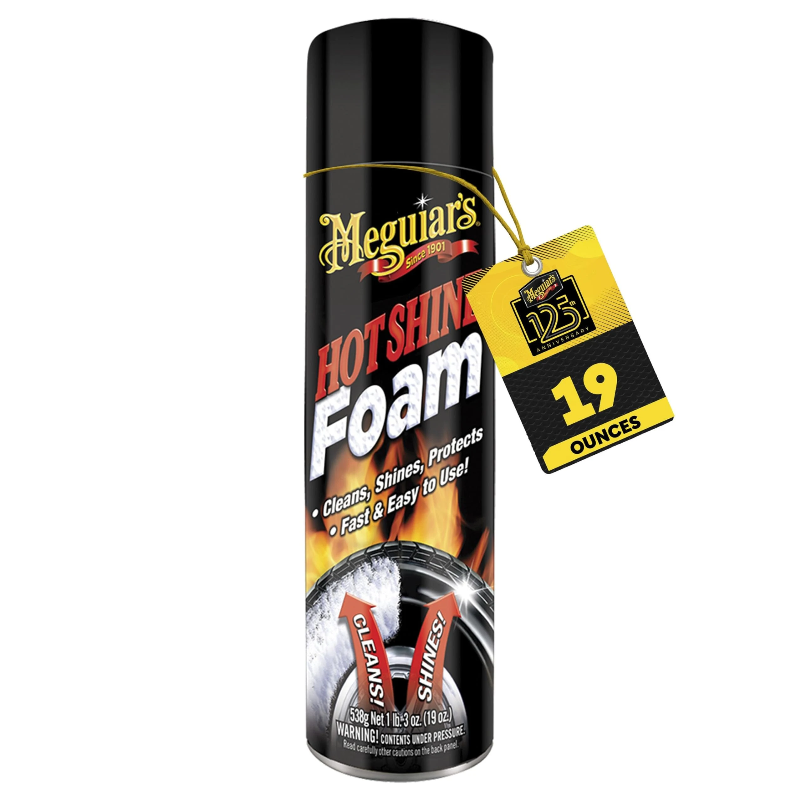 Meguiar's Hot Shine Tire Foam, High Goss Tire Shine that Cleans, 19 Oz product photo, view 2 of 7