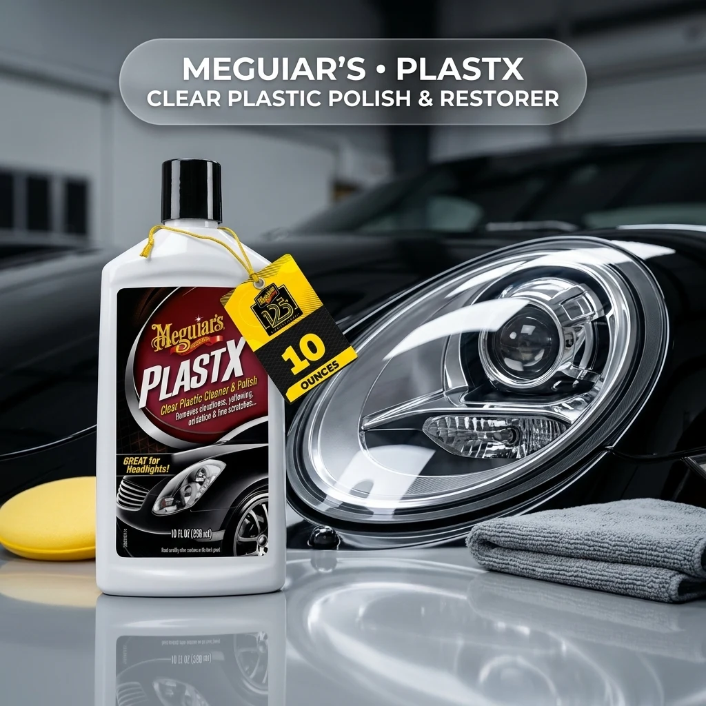 Meguiar's PlastX Clear Plastic Polish Headlight Restoration Polish, 10 Oz product photo
