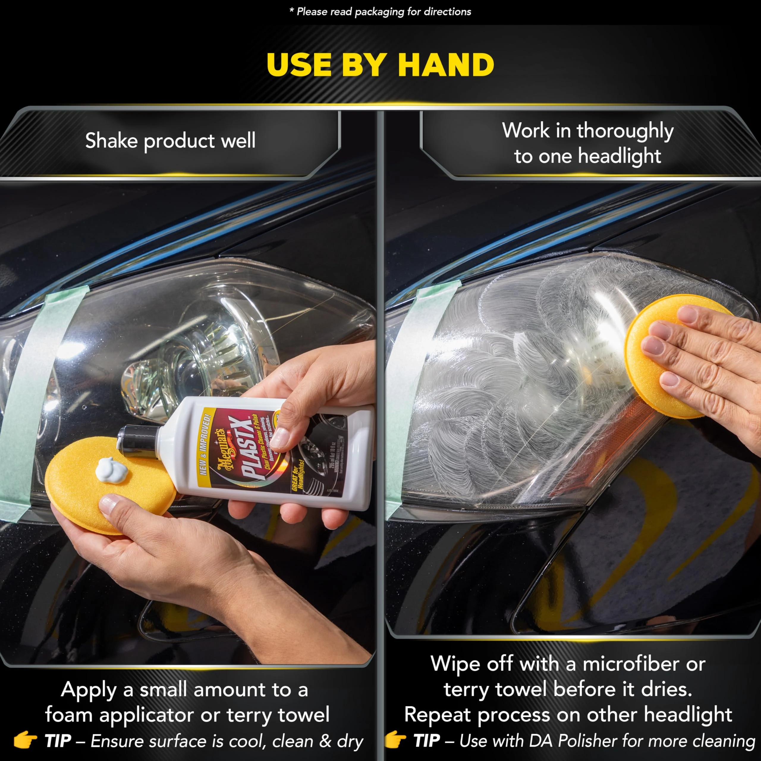 Meguiar's PlastX Clear Plastic Polish Headlight Restoration Polish, 10 Oz product photo, view 6 of 7
