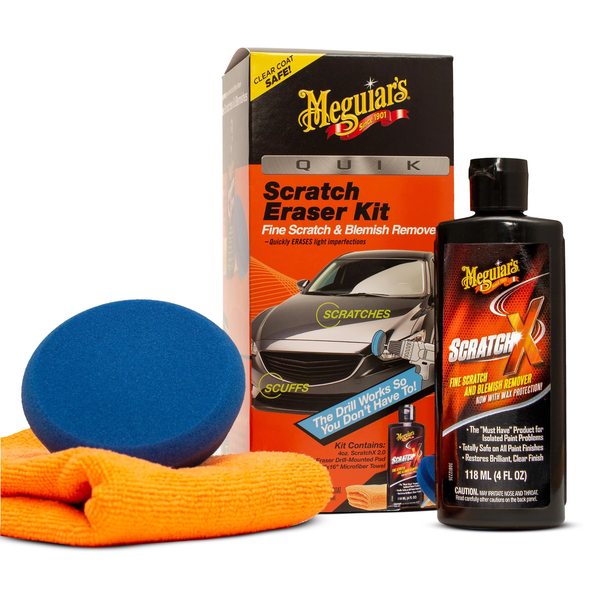 Meguiar's Quik Eraser Kit, Car Scratch Remover, 4 Piece Kit product photo, view 2 of 7