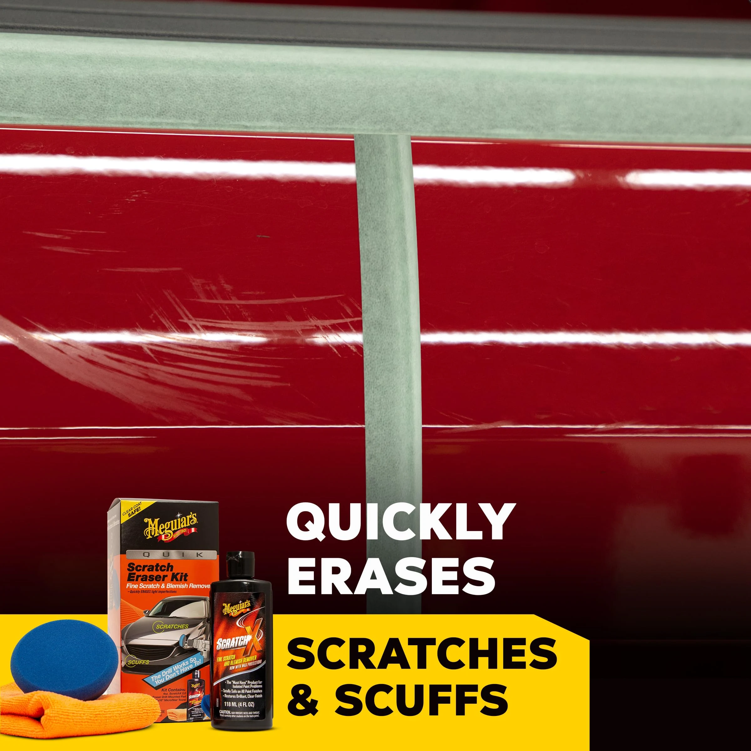 Meguiar's Quik Eraser Kit, Car Scratch Remover, 4 Piece Kit product photo, view 3 of 7