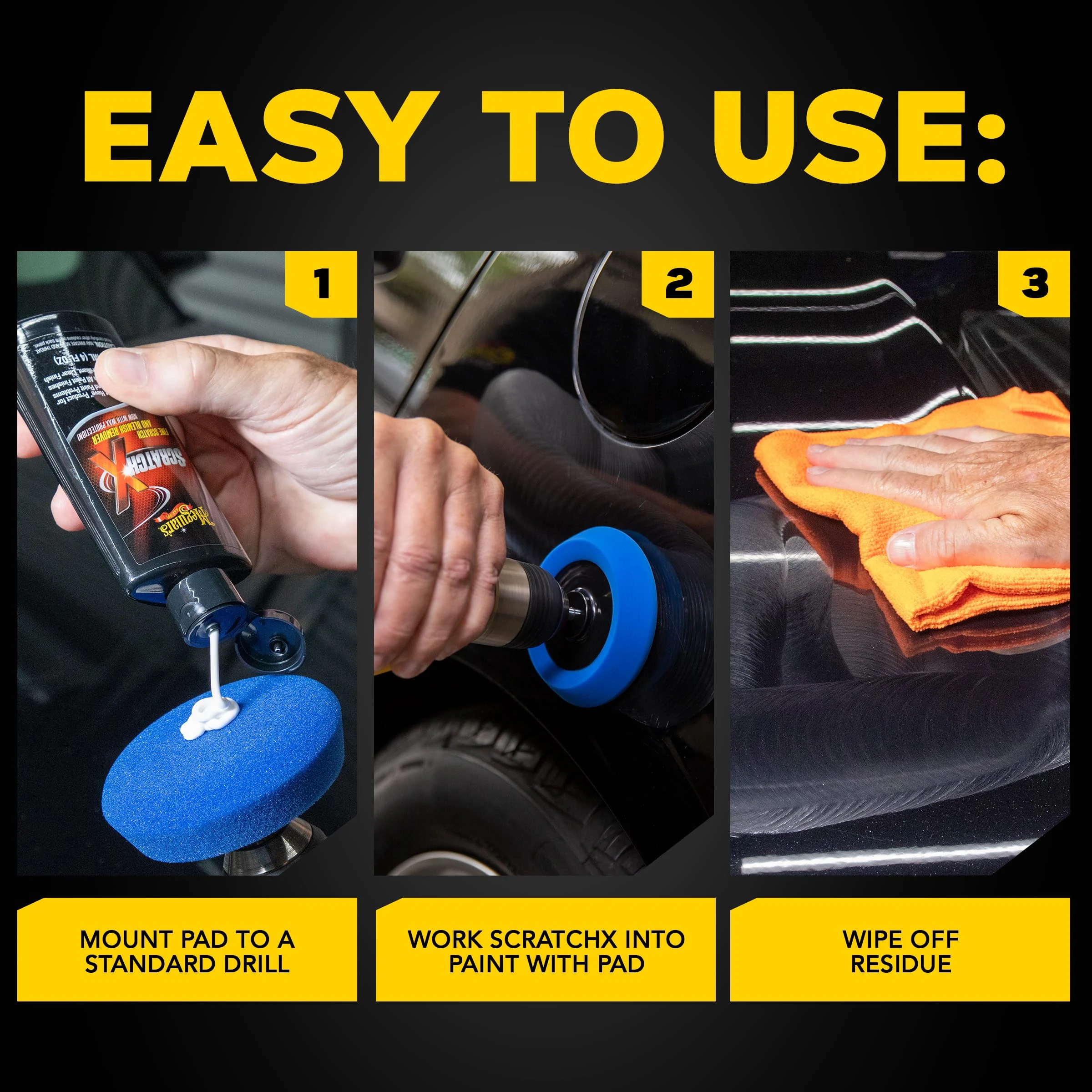 Meguiar's Quik Eraser Kit, Car Scratch Remover, 4 Piece Kit product photo, view 7 of 7