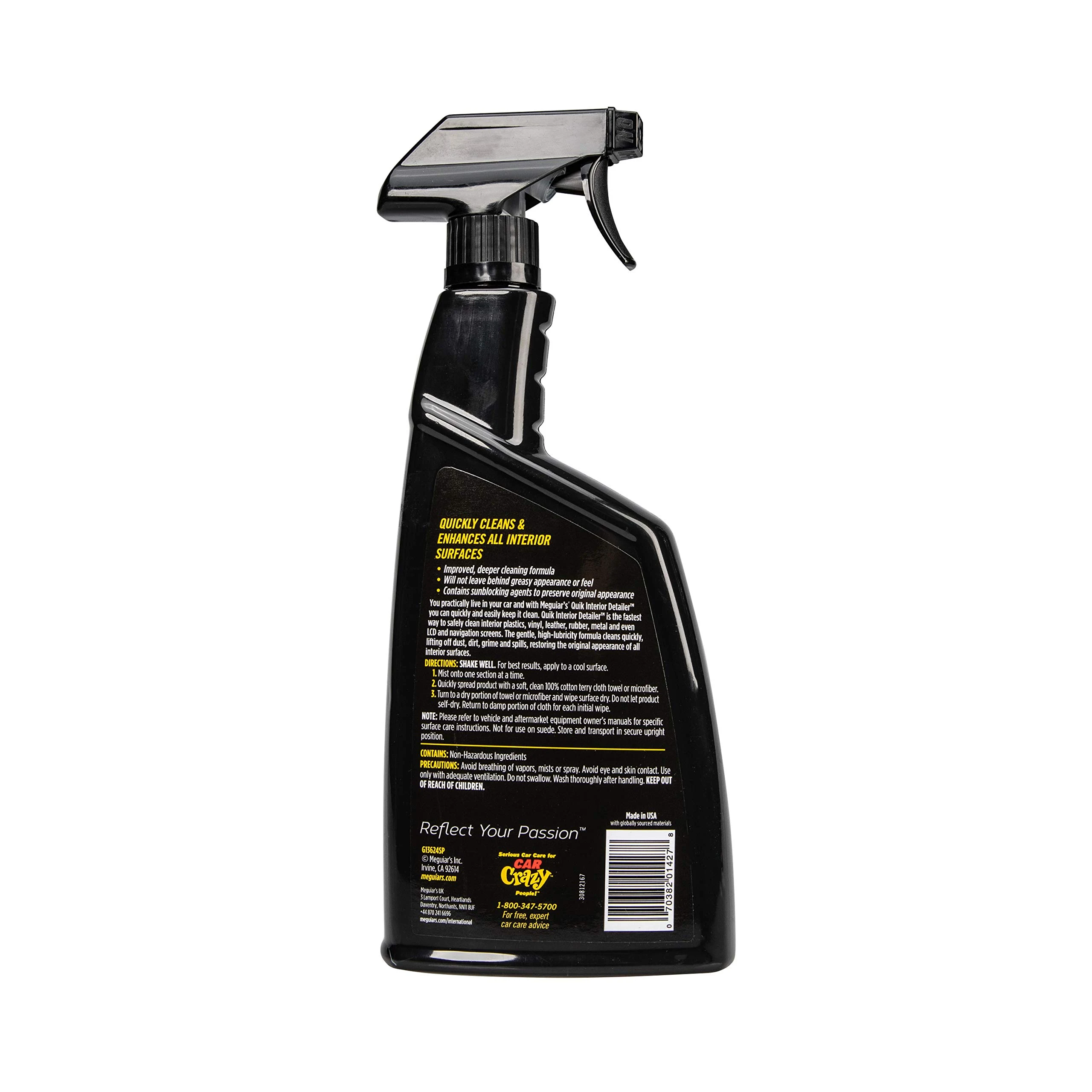 Meguiar's Quik Interior Detailer Cleaner, 24 Oz product photo, view 3 of 7