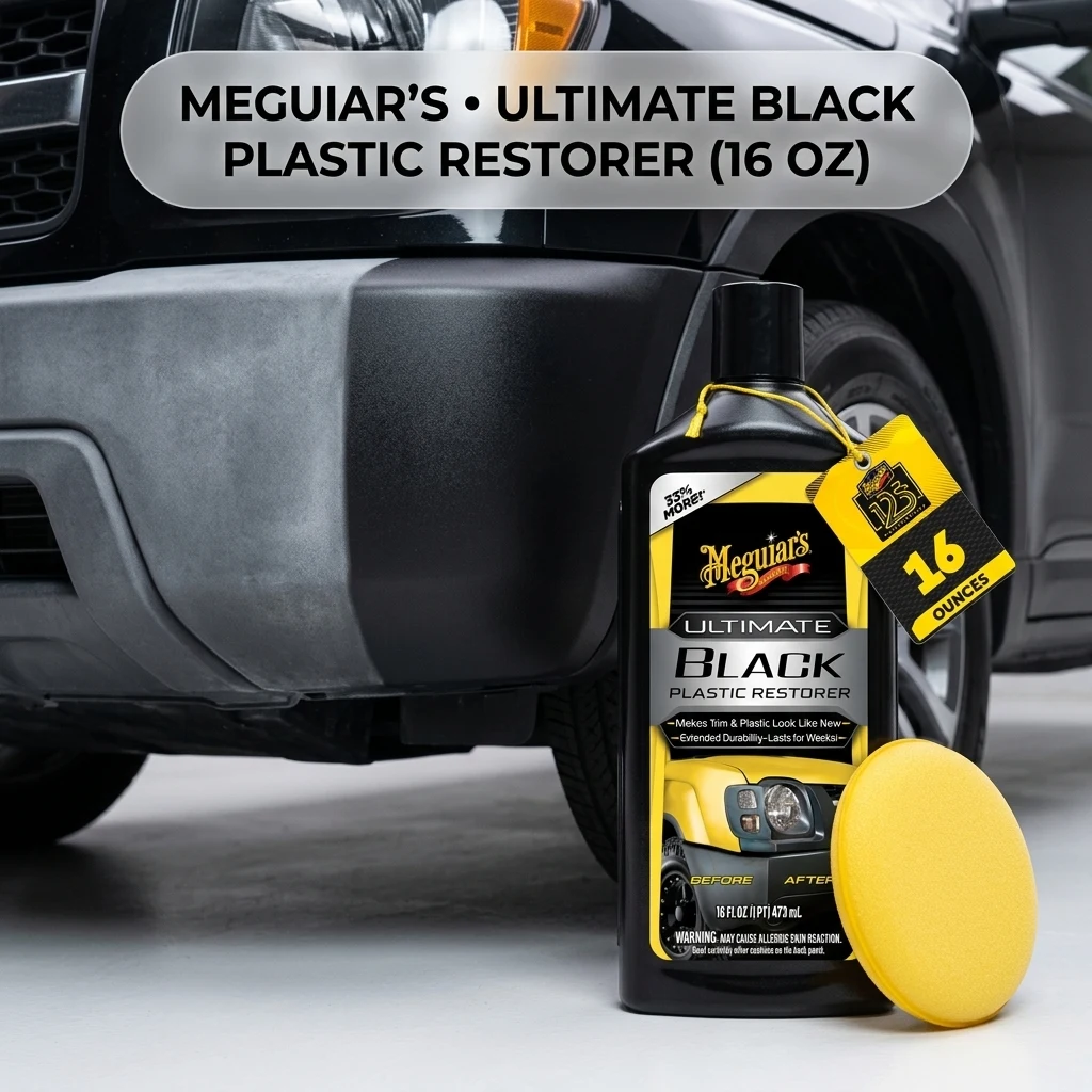 Meguiar's Ultimate Black Plastic Restorer, 16 Oz product photo, view 1 of 7