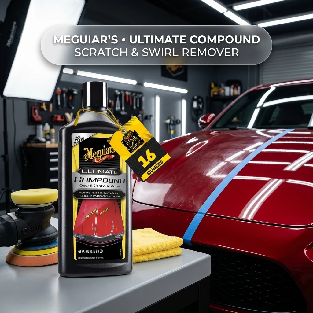 Meguiar's Ultimate Compound, Pro-Grade Car Scratch Remover, 15.2 Oz product photo, view 1 of 7
