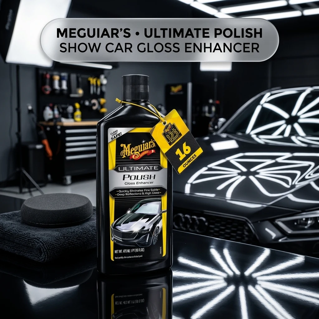 Meguiar’s Ultimate Polish, High-Gloss Polish for a Show Car Shine, 16 oz product photo, view 1 of 7