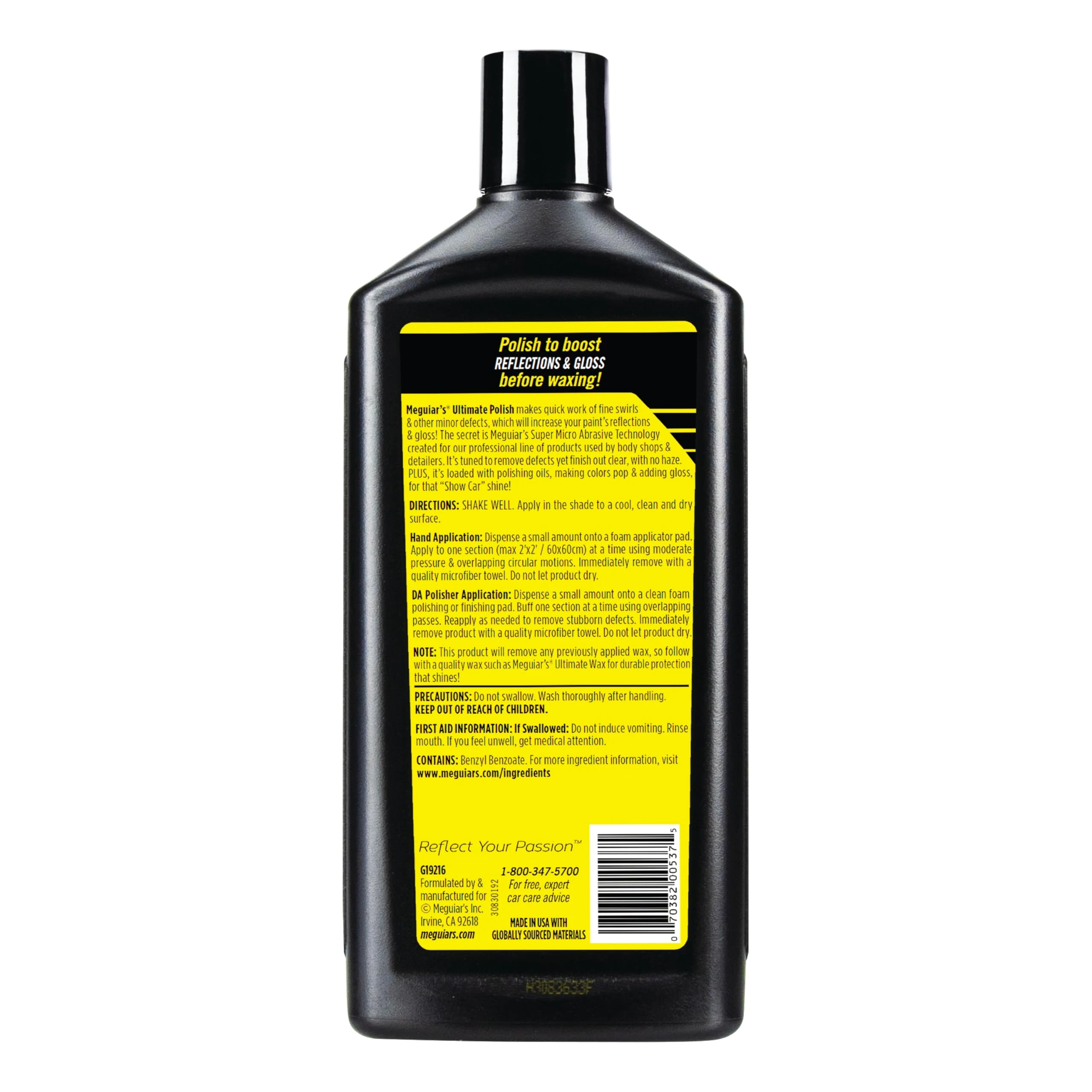 Meguiar’s Ultimate Polish, High-Gloss Polish for a Show Car Shine, 16 oz product photo, view 4 of 7