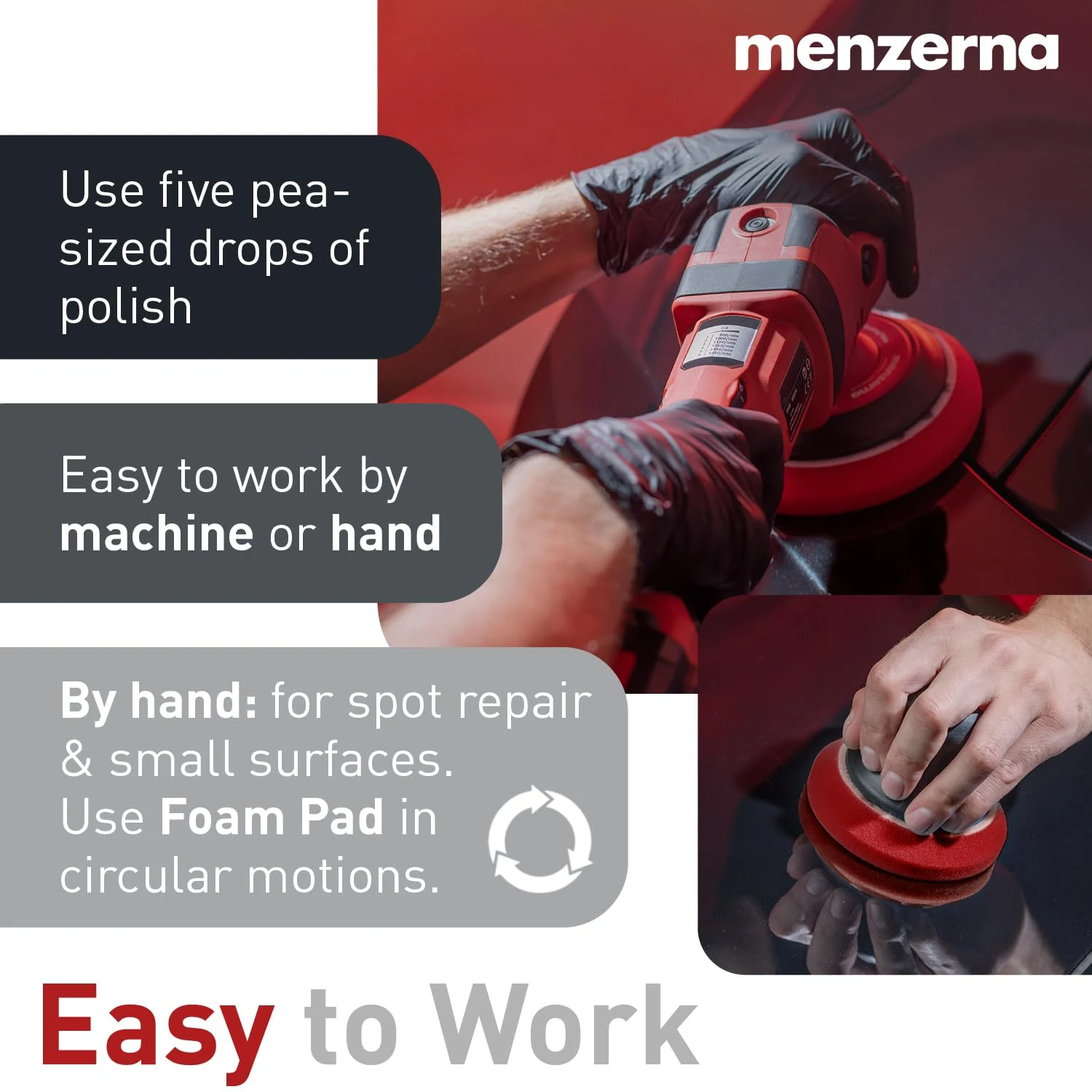 menzerna Polishing Set 8 oz I HCC1000, MCC2500 I 3800 I 3-Step System product photo, view 6 of 7