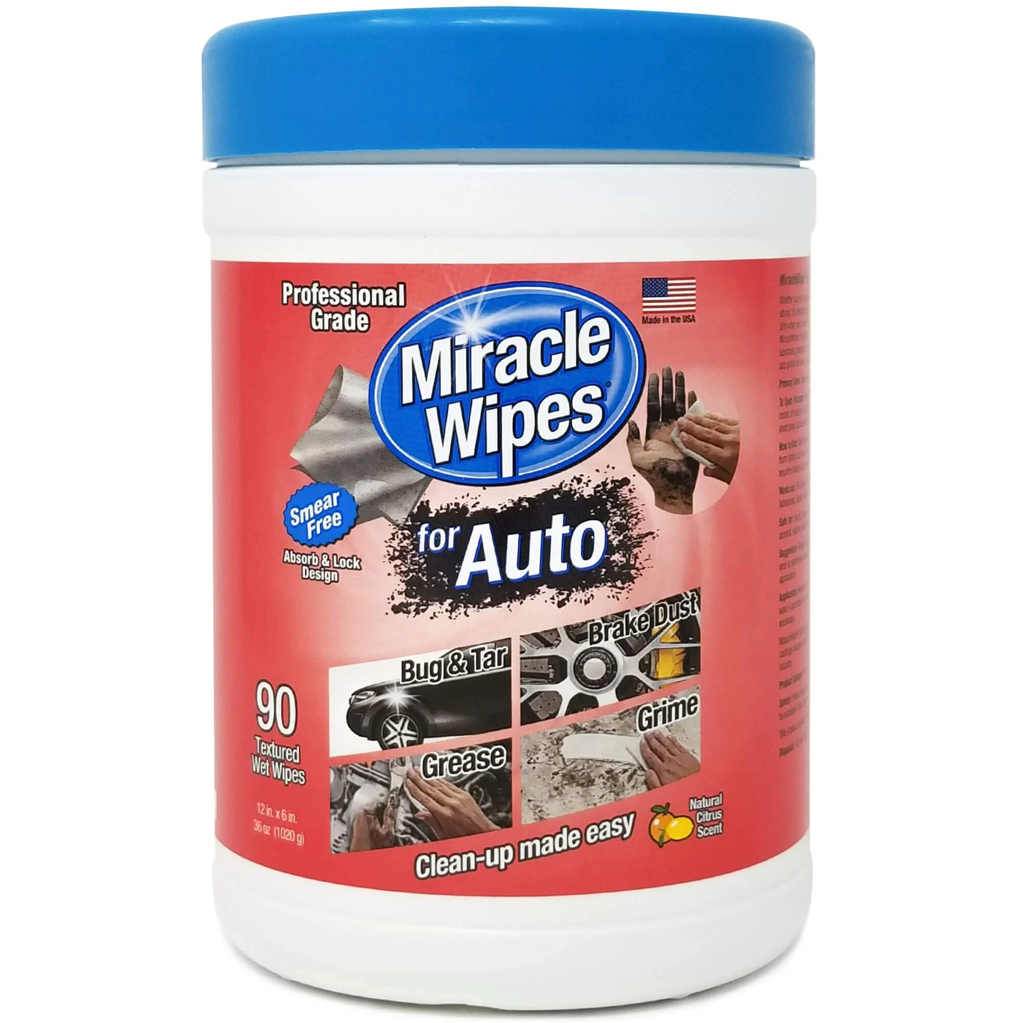 MiracleWipes for Automotive, All Purpose Cleaning Wipes for Hands, Auto Interior, Exterior, Detailing, Remove Grease, Lubrica product photo, view 2 of 7