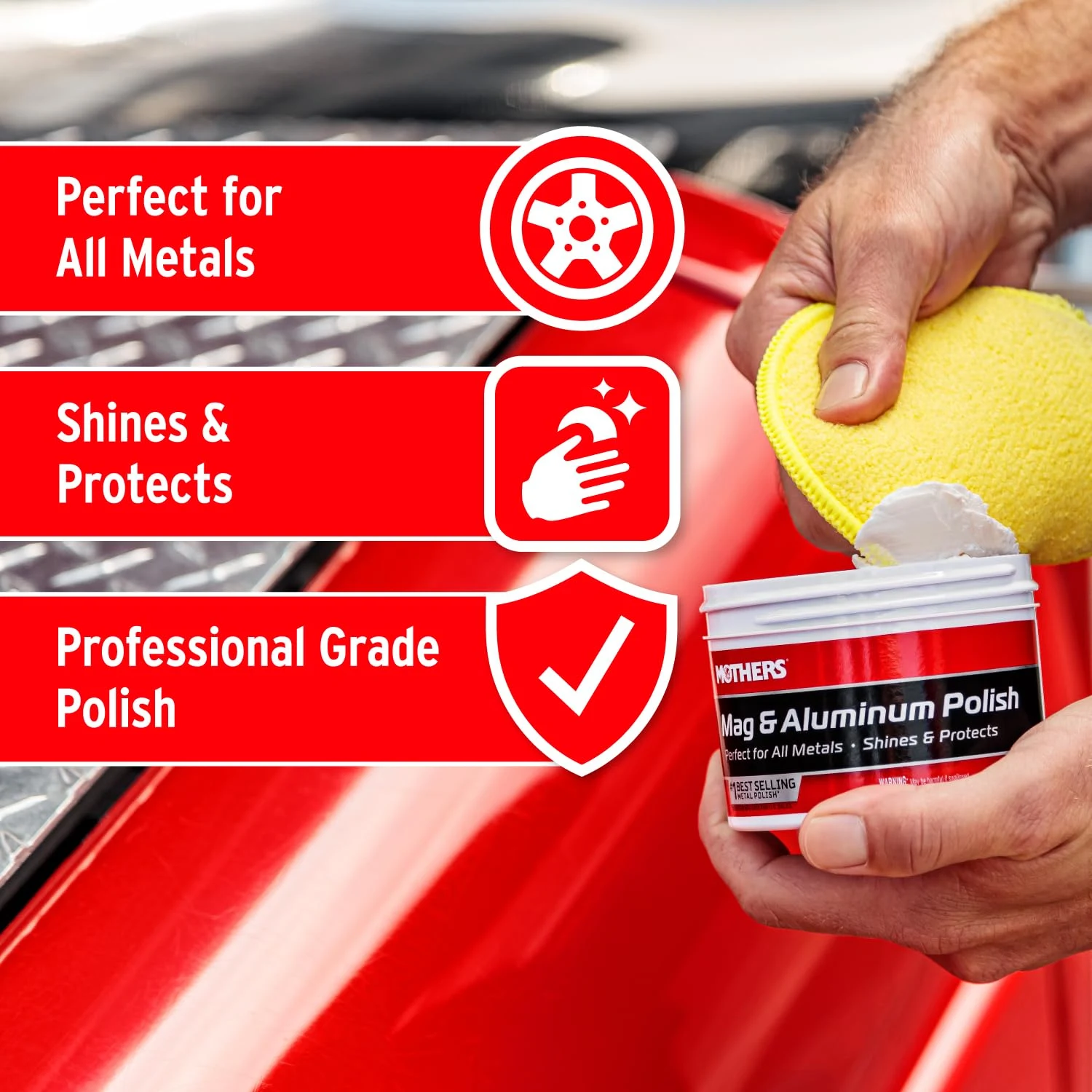 Mothers Mag & Aluminum Polish, 10 oz. (05101) product photo, view 4 of 7