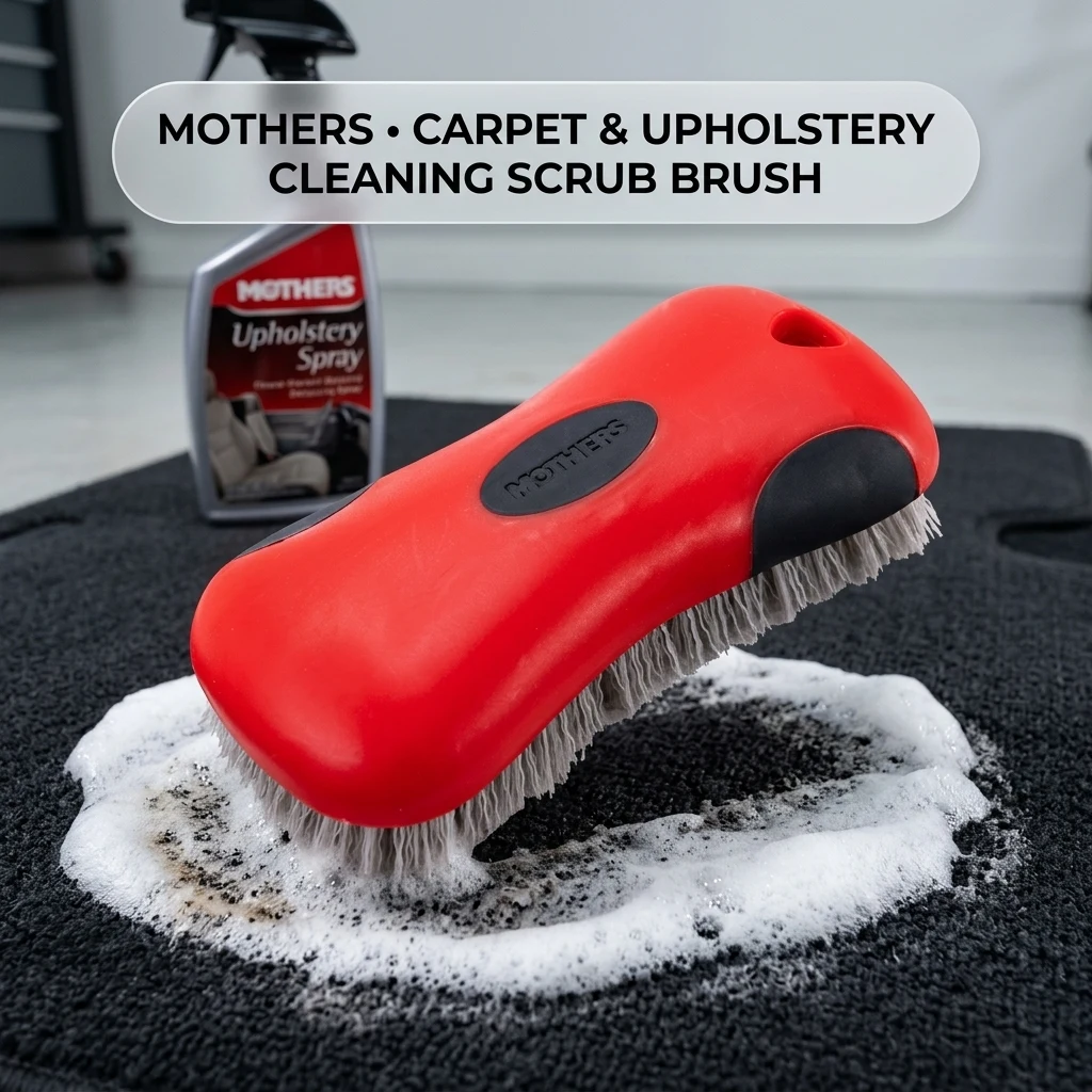 Mothers Stiff Bristle Carpet and Upholstery Cleaning Scrub Brush for Automotive, Home, Couch, Stain Remover product photo