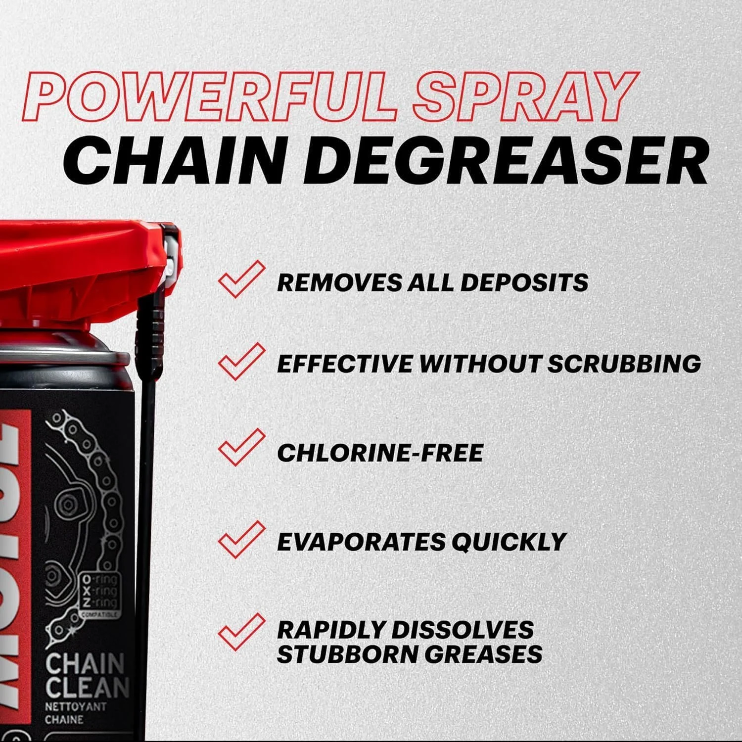 Motul C1 Chain Clean – Motorcycle Chain Cleaner for Dirt Bike, Street Bike, ATV, UTV & O-Ring/X-Ring Chains, Heavy Duty Degre product photo, view 4 of 7