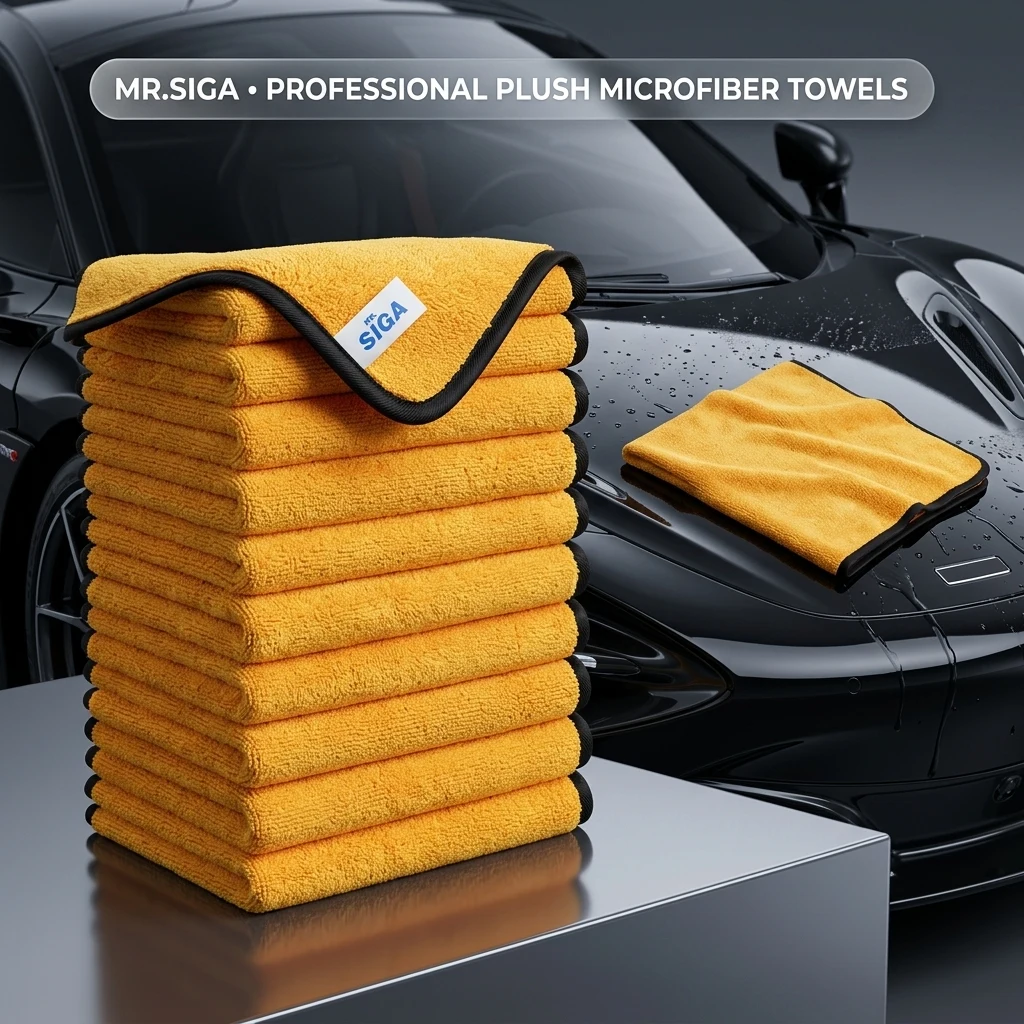 MR.SIGA Professional Microfiber Towels for Cars, Scratch Free, 6 Pack product photo