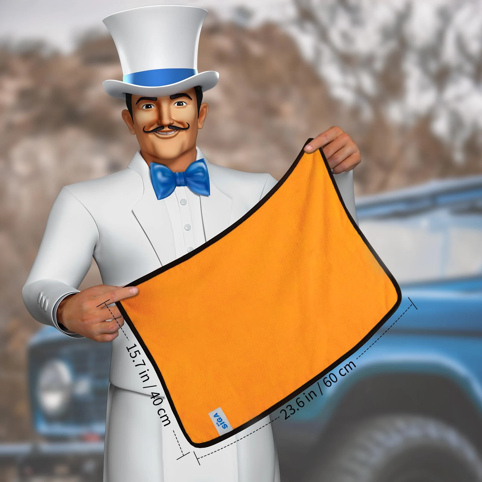 MR.SIGA Professional Microfiber Towels for Cars, Scratch Free, 6 Pack product photo, view 3 of 7